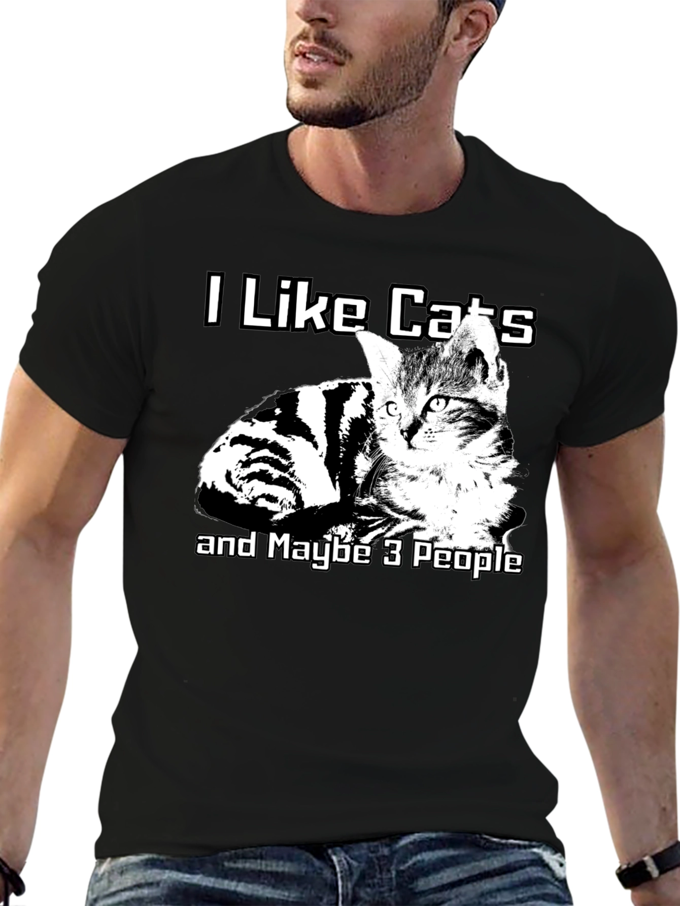 I Like Cats T-Shirt Funny Cat Lover Graphic Tee