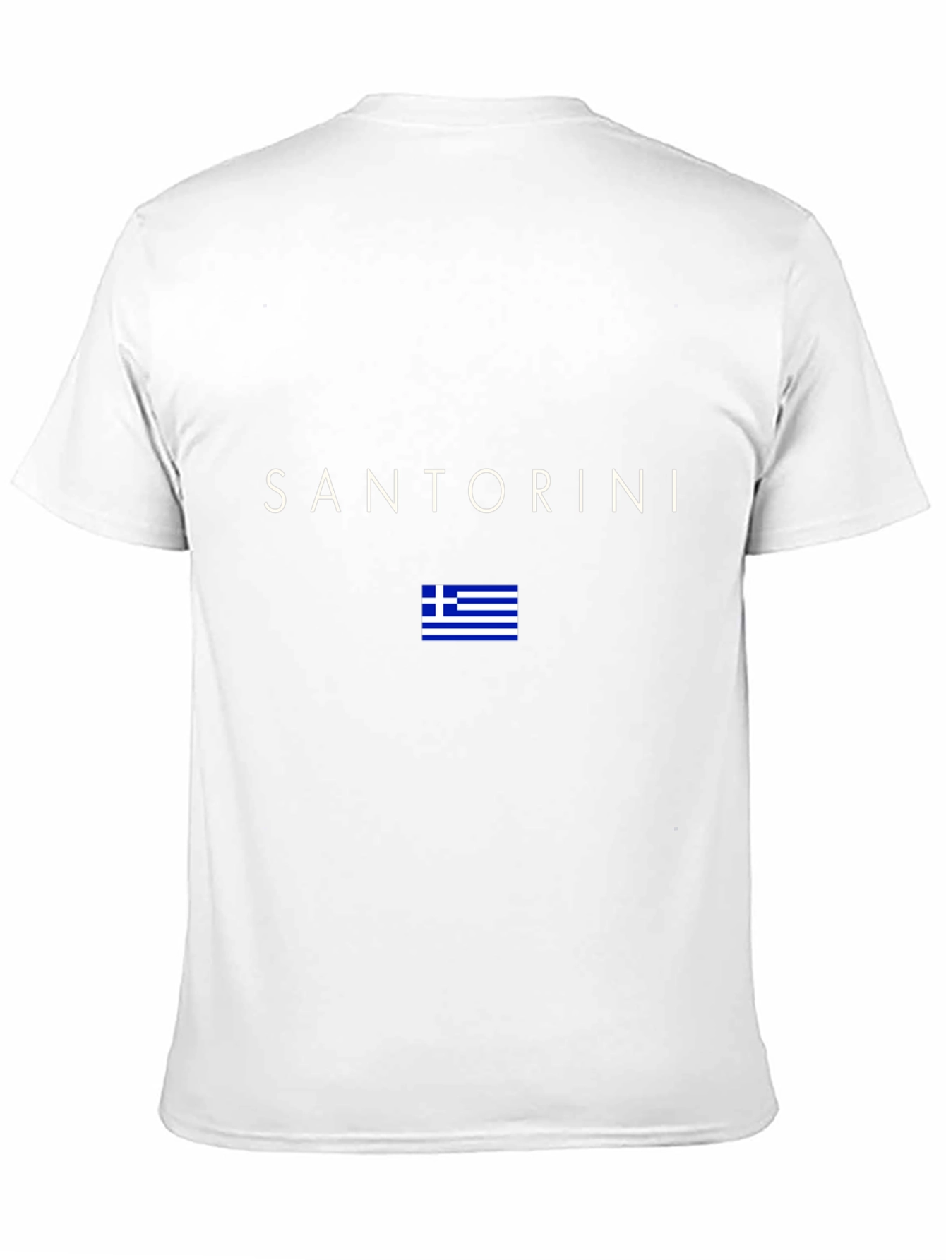 Santorini Greece Flag T-Shirt