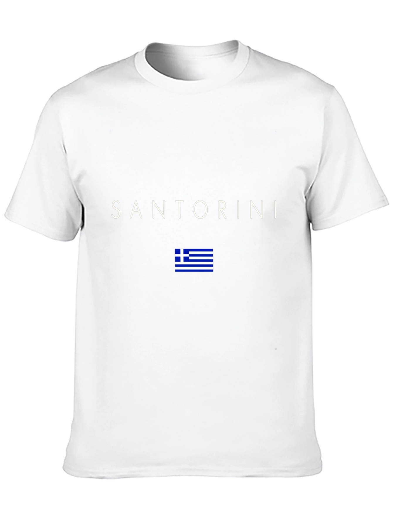 Santorini Greece Flag T-Shirt