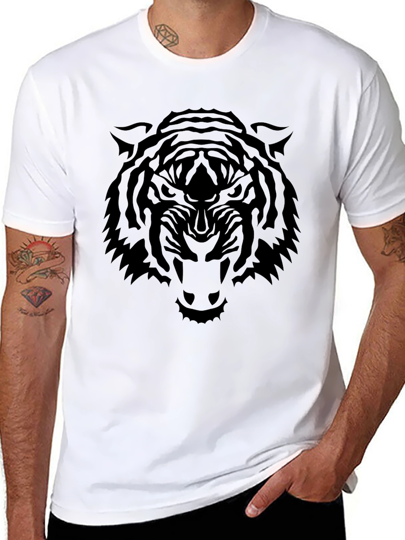 Tiger Graphic Black T-Shirt