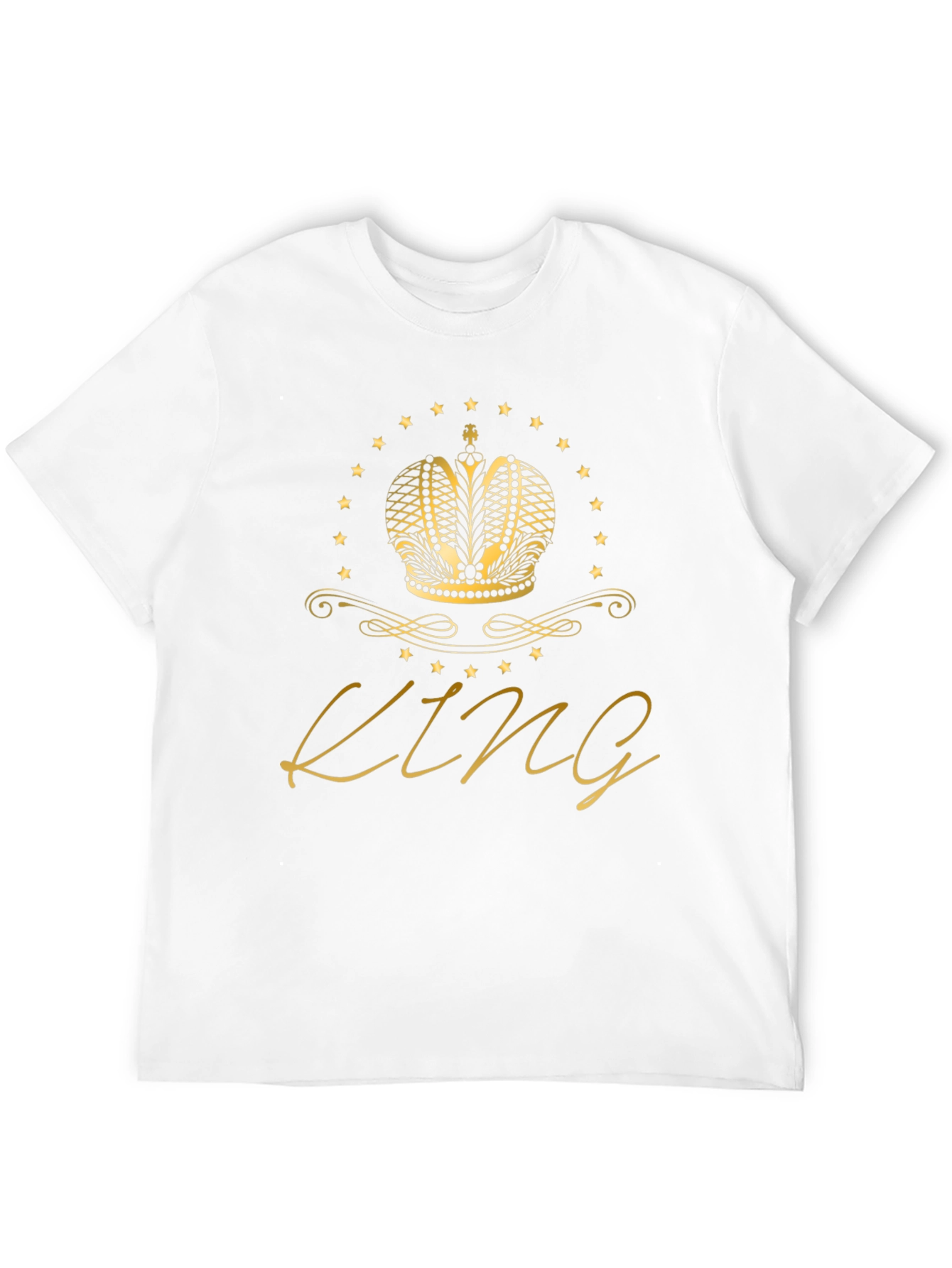 King Graphic Tee - Golden Crown Design