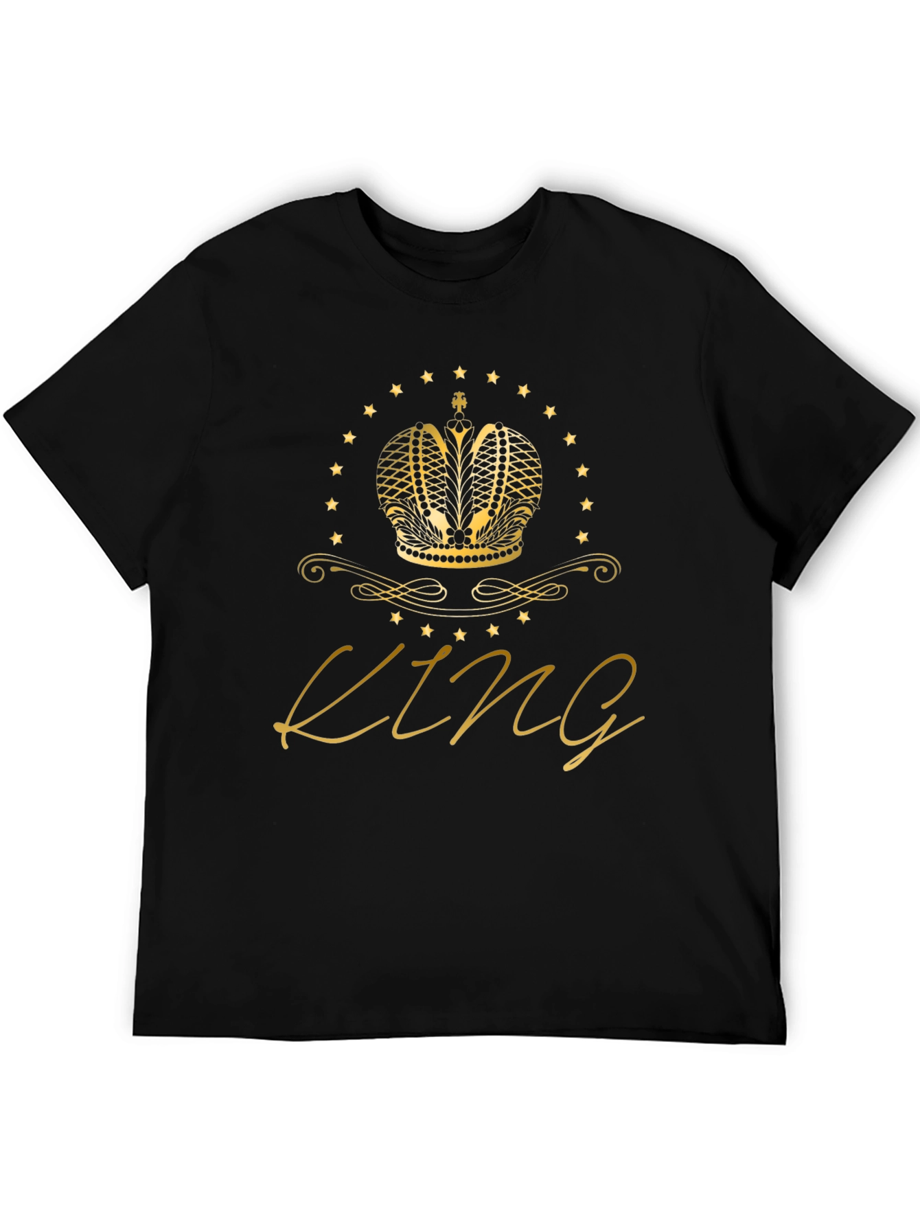King Graphic Tee - Golden Crown Design
