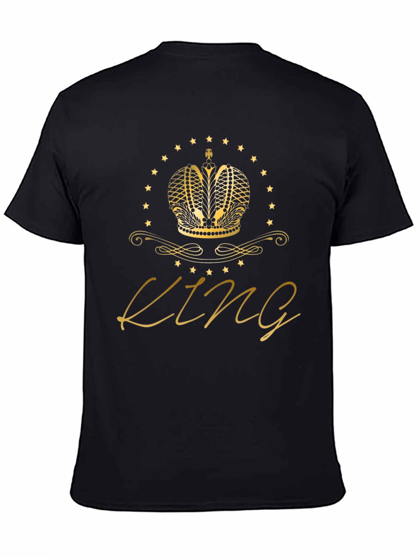 King Graphic Tee - Golden Crown Design