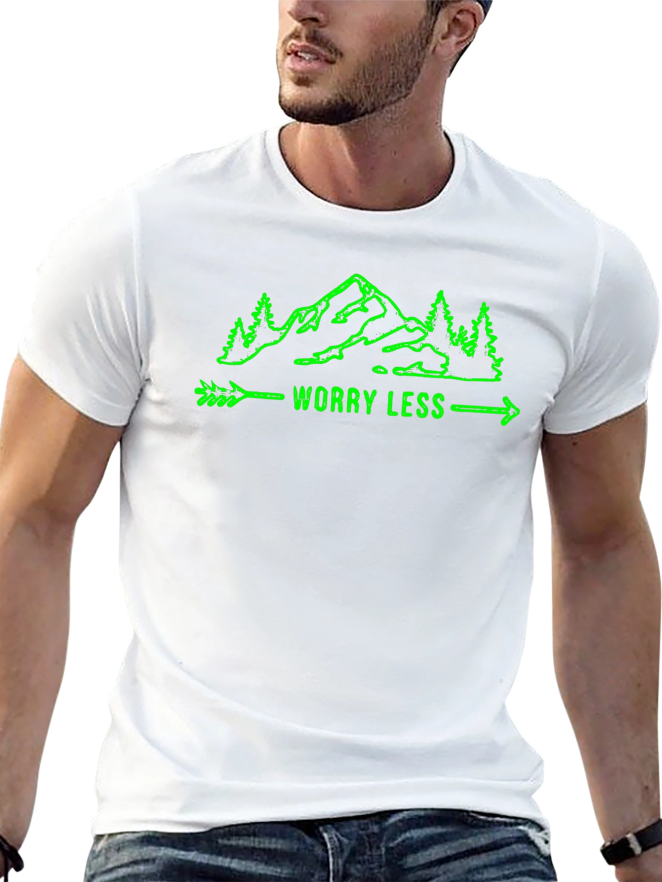 Worry Less Mountain Graphic T-Shirt