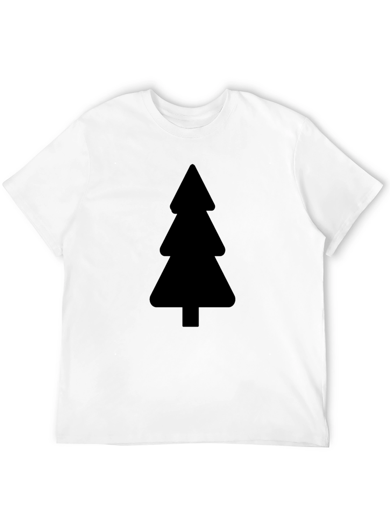 Minimalist Tree Graphic Black T-Shirt