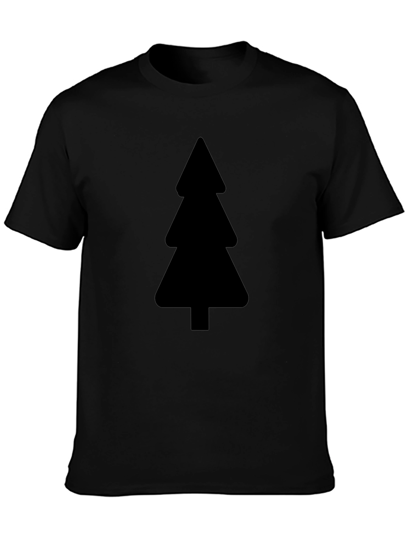 Minimalist Tree Graphic Black T-Shirt