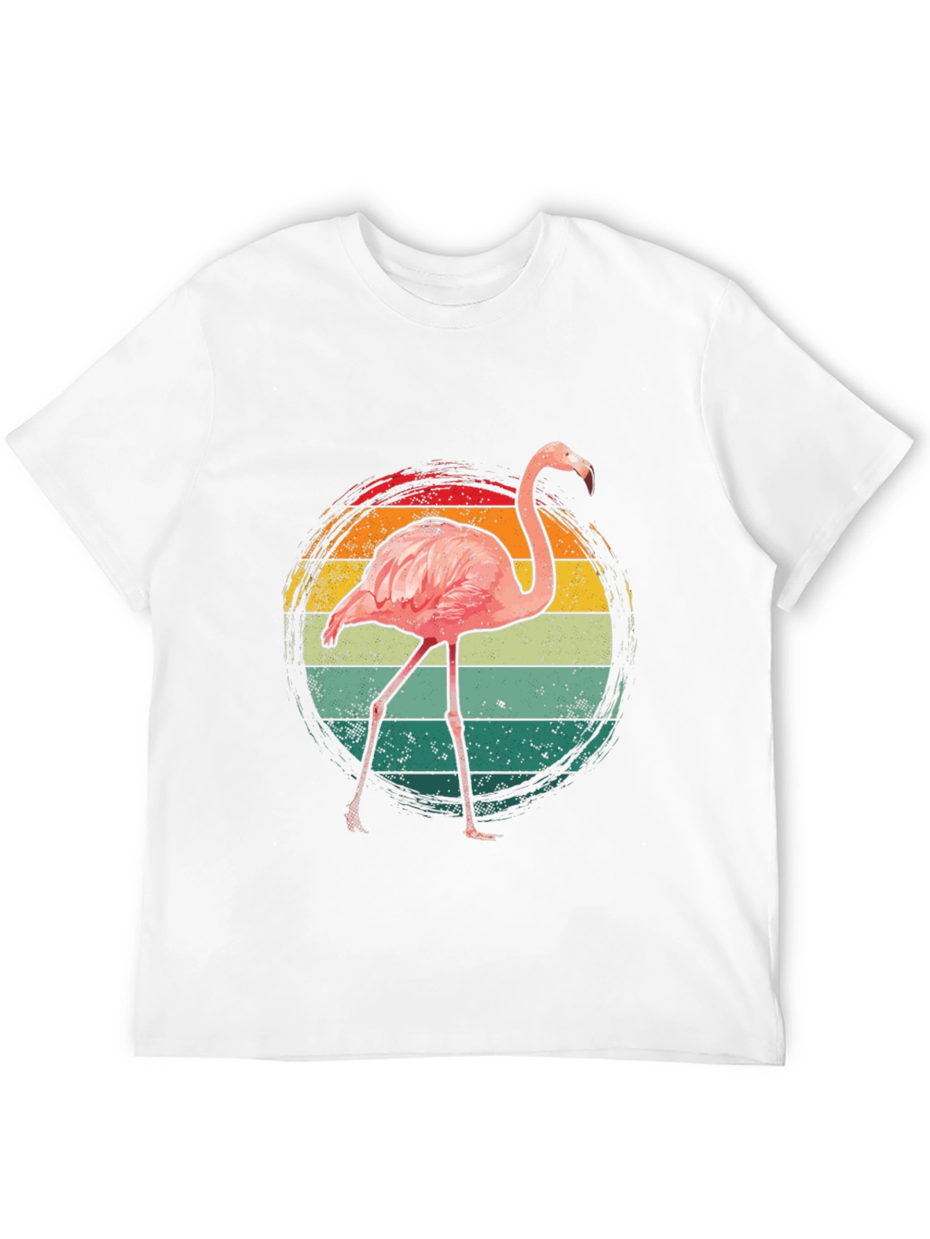 Retro Flamingo Graphic T-Shirt - Casual Style