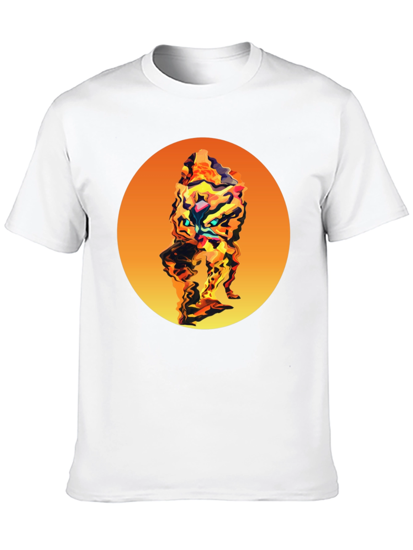 Abstract Graphic Tee - Stylish Mens Black T-Shirt