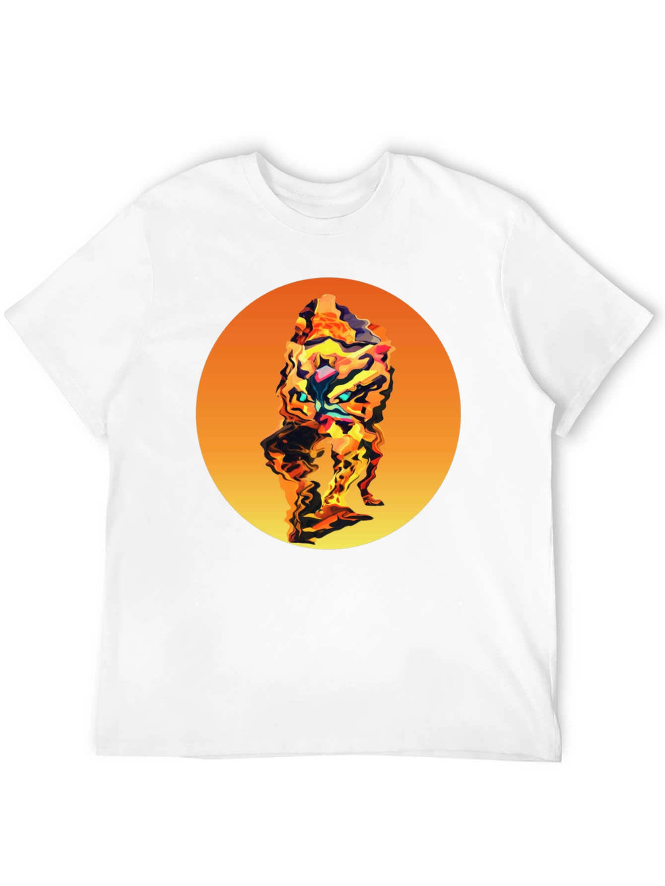 Abstract Graphic Tee - Stylish Mens Black T-Shirt