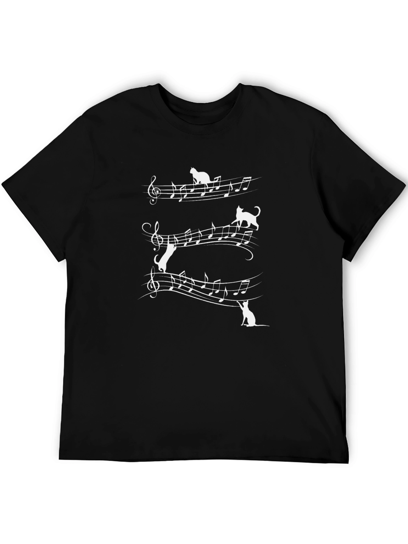 Musical Cats T-Shirt - Black