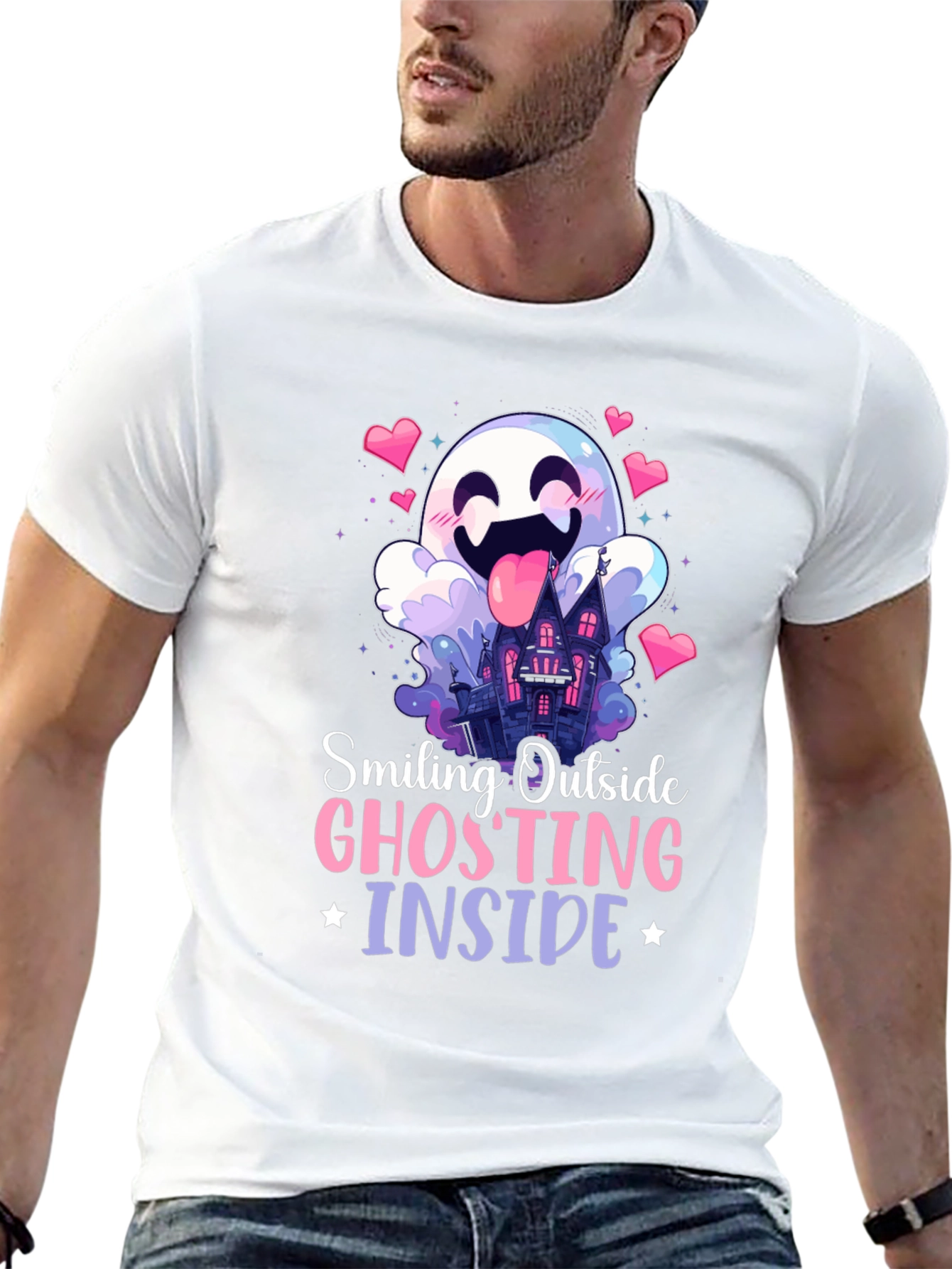 Smiling Ghosting Inside Halloween T-Shirt