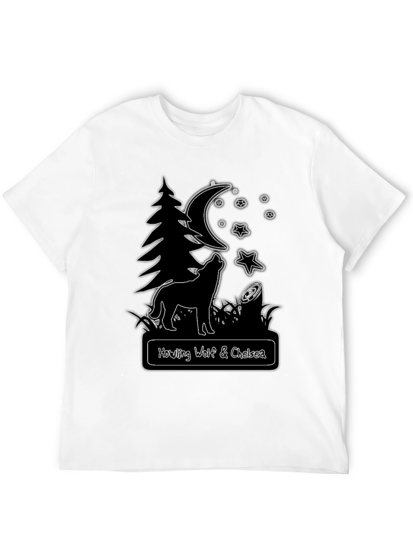 Howling Wolf & Chelsea Black Graphic T-Shirt