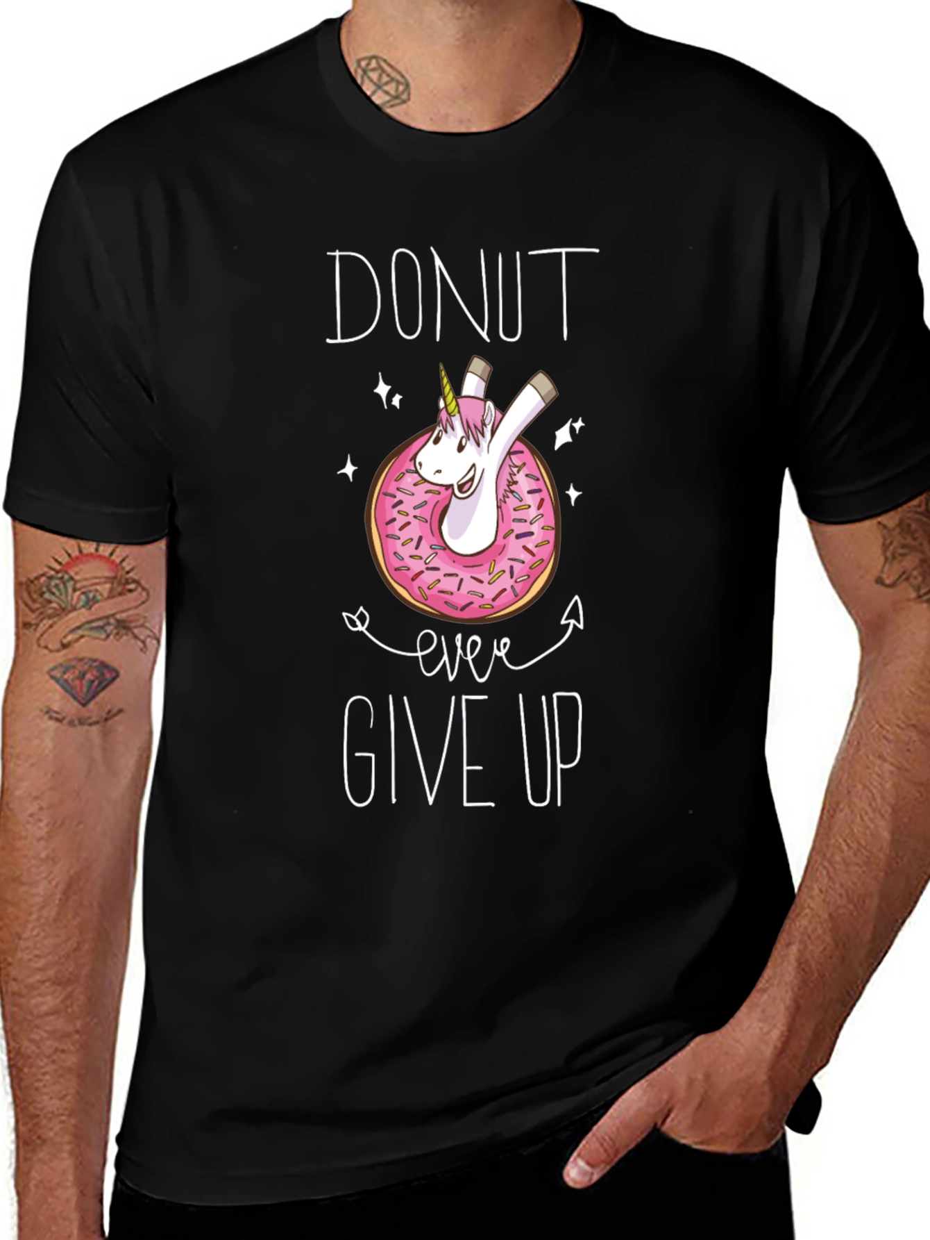 Donut Ever Give Up Unicorn T-Shirt