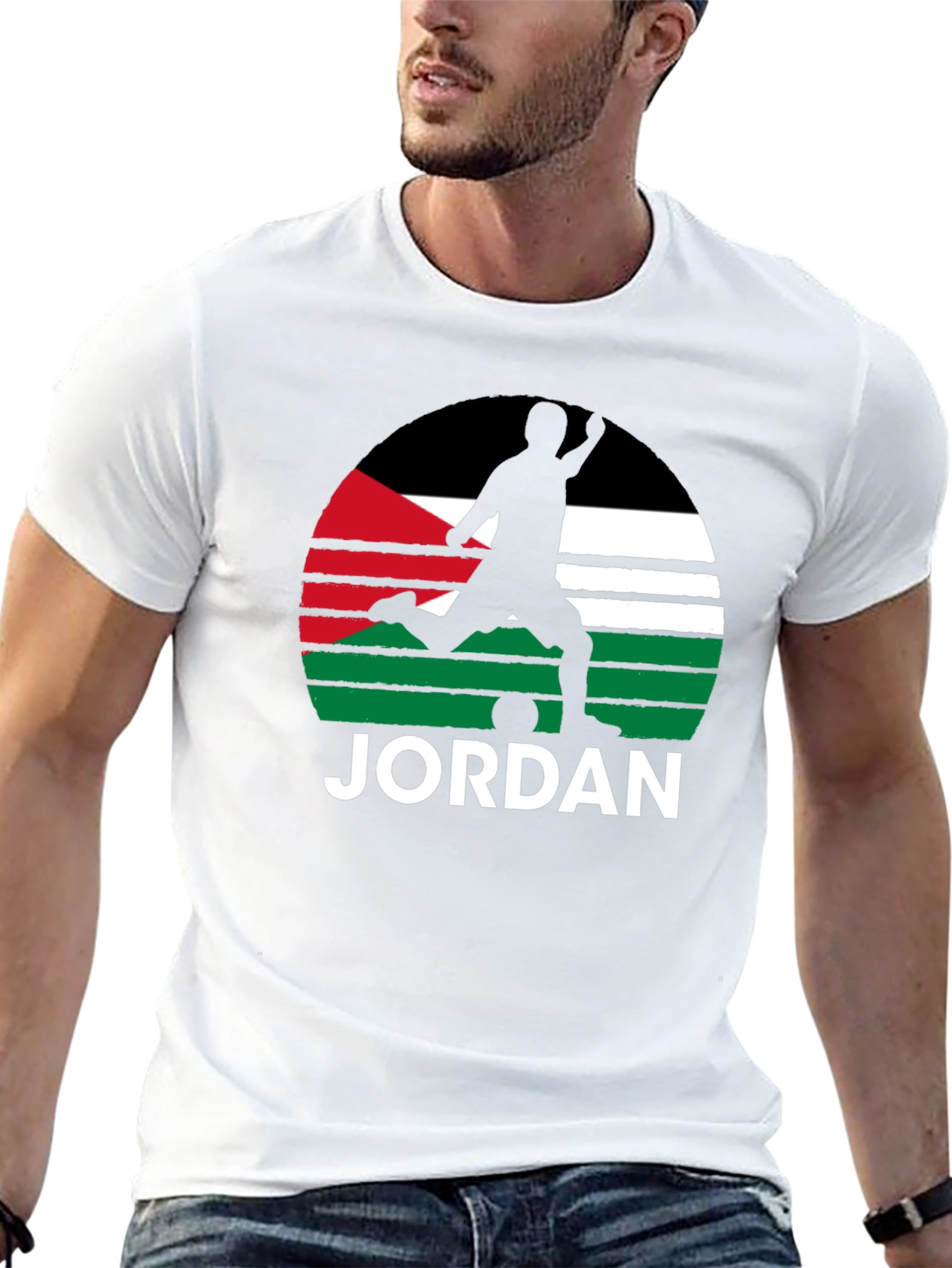 Jordan Soccer Flag Graphic Tee - Black