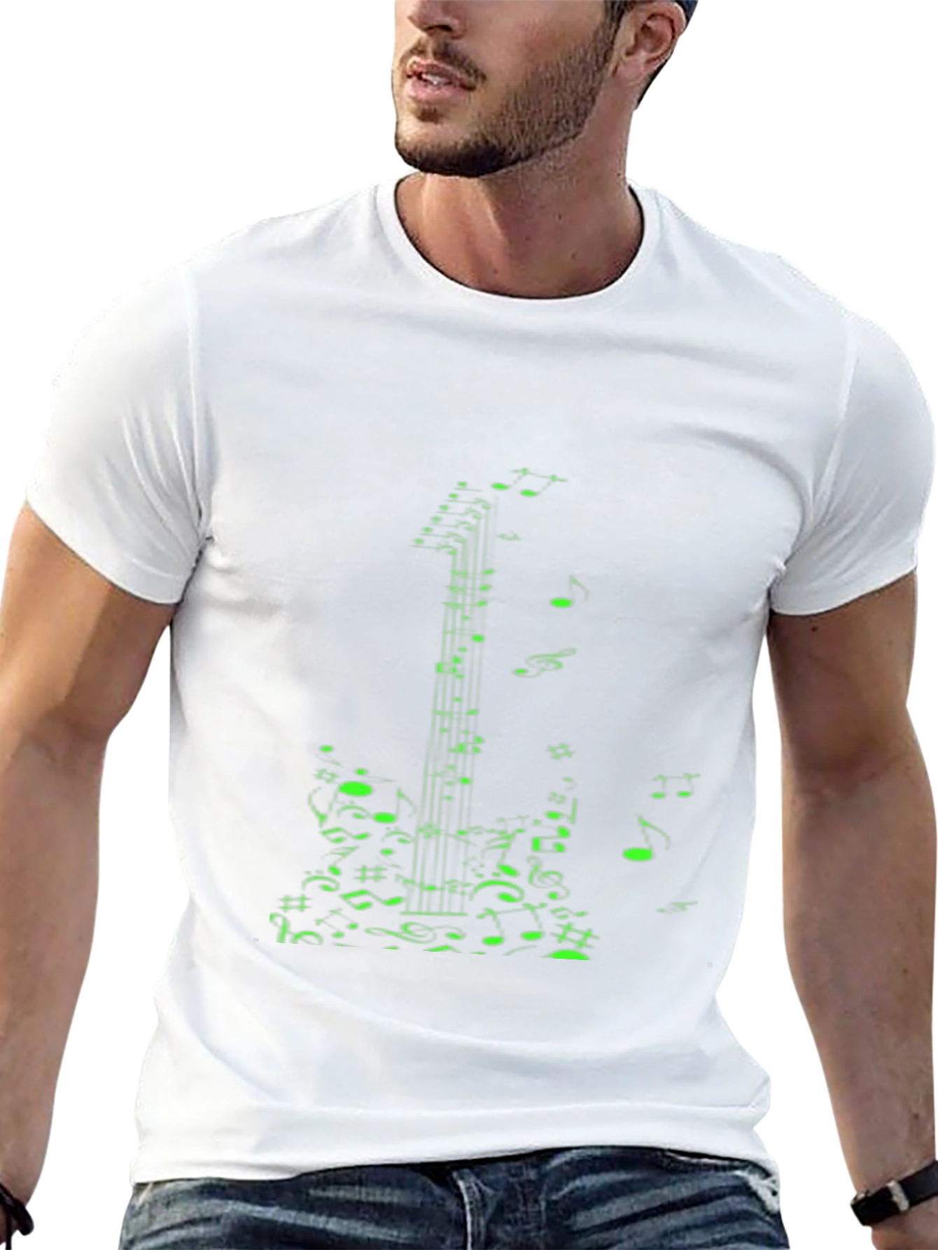 Musical Guitar Notes T-Shirt - Black