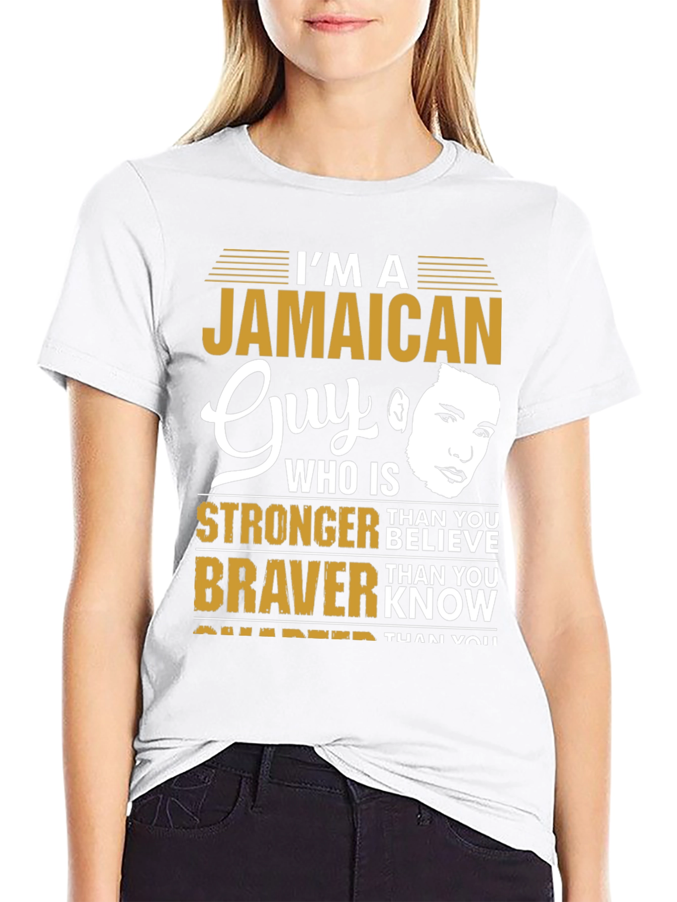 Jamaican Guy Stronger Braver Smarter T-Shirt