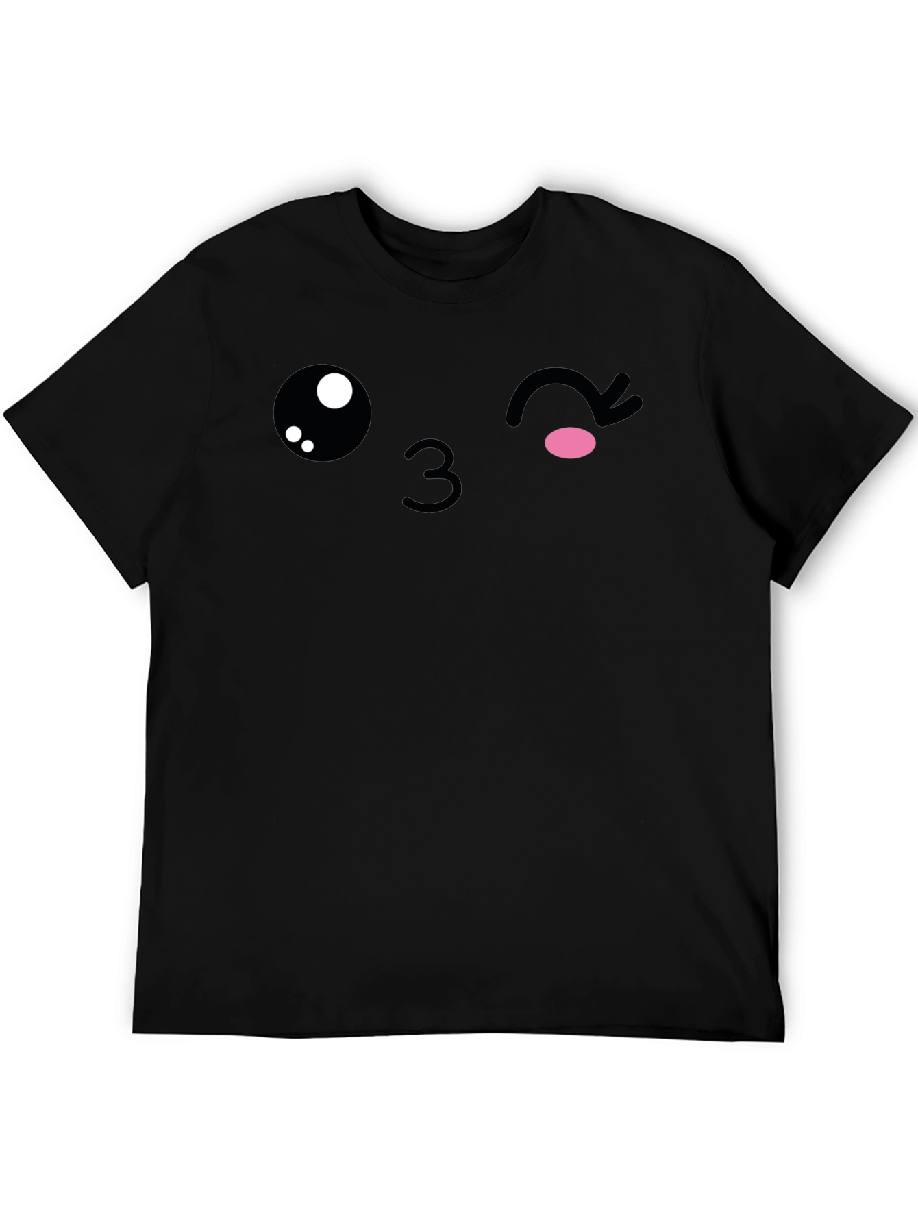 Winking Emoji Graphic T-Shirt - Soft Cotton Blend