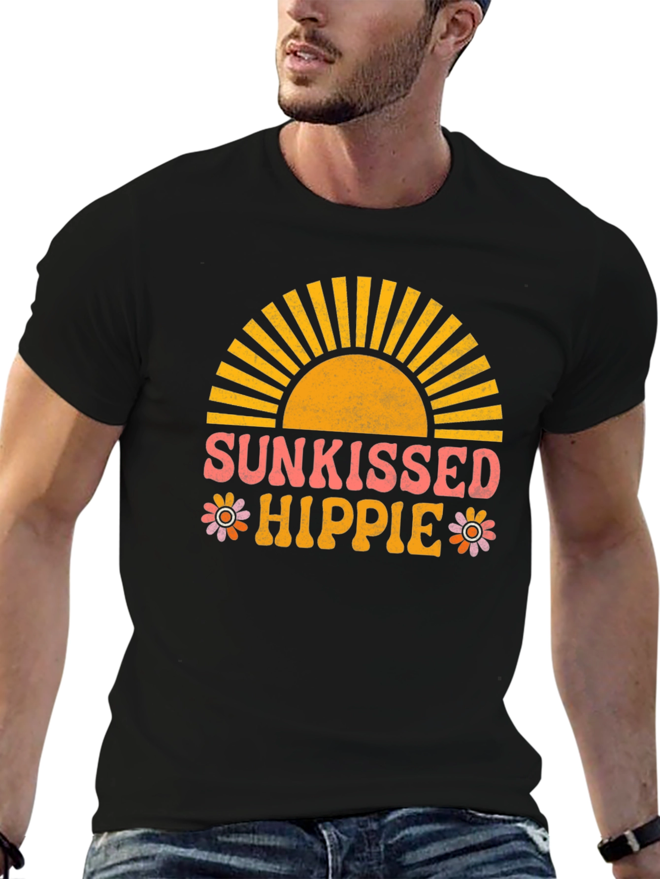 Sunkissed Hippie Black Graphic Tee