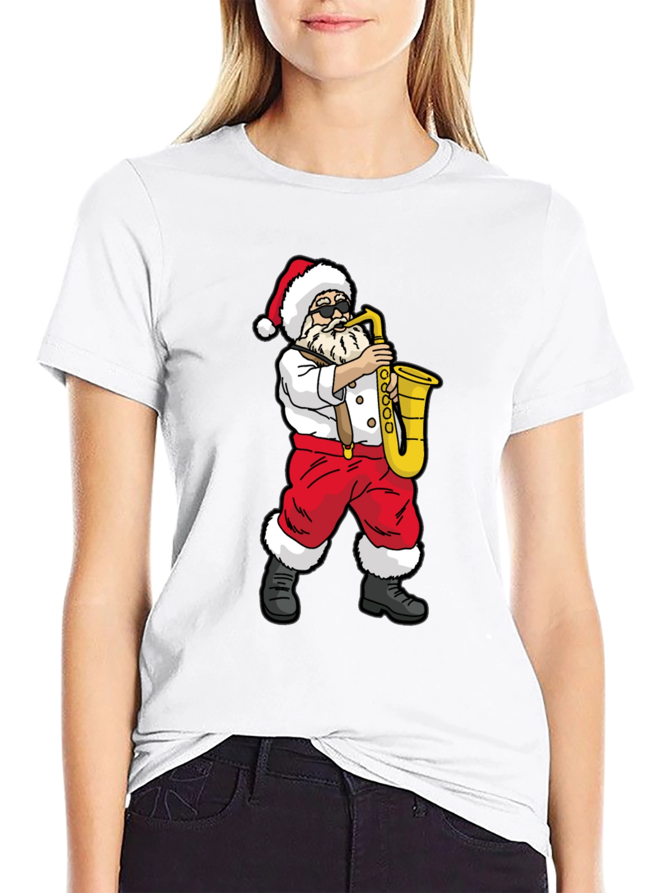 Santa Saxophone Graphic Tee