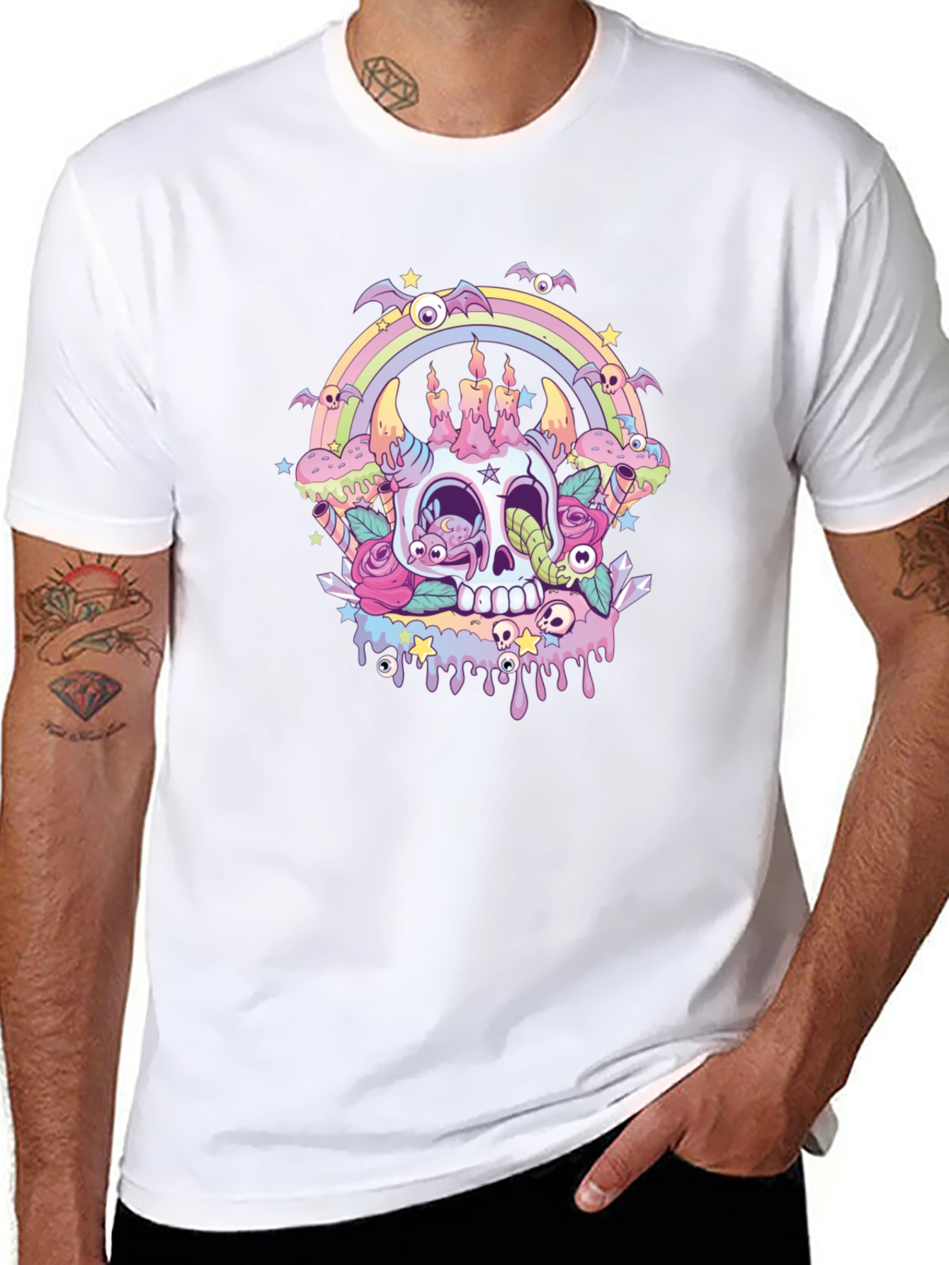 Skull & Candles Graphic Tee