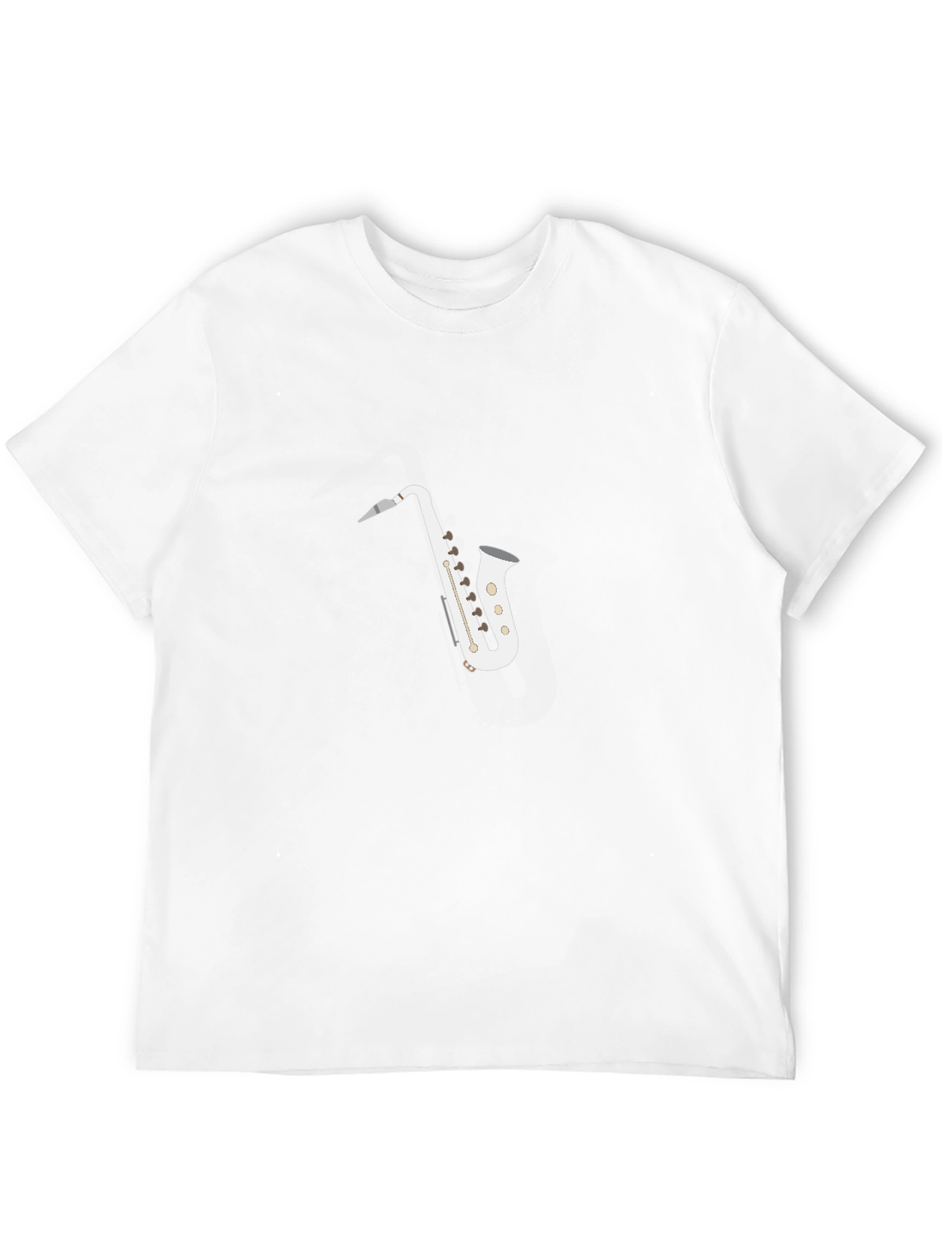Saxophone Graphic T-Shirt - Black Casual Tee