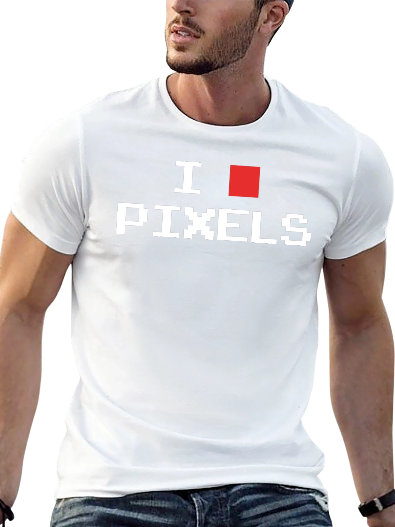 I Love Pixels Graphic T-Shirt - Gamer Style