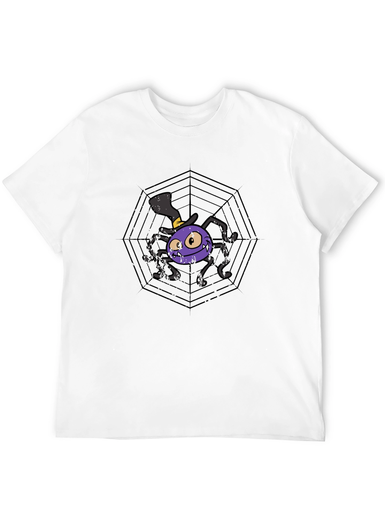 Spooky Spider Web Graphic Tee - Halloween Ready!