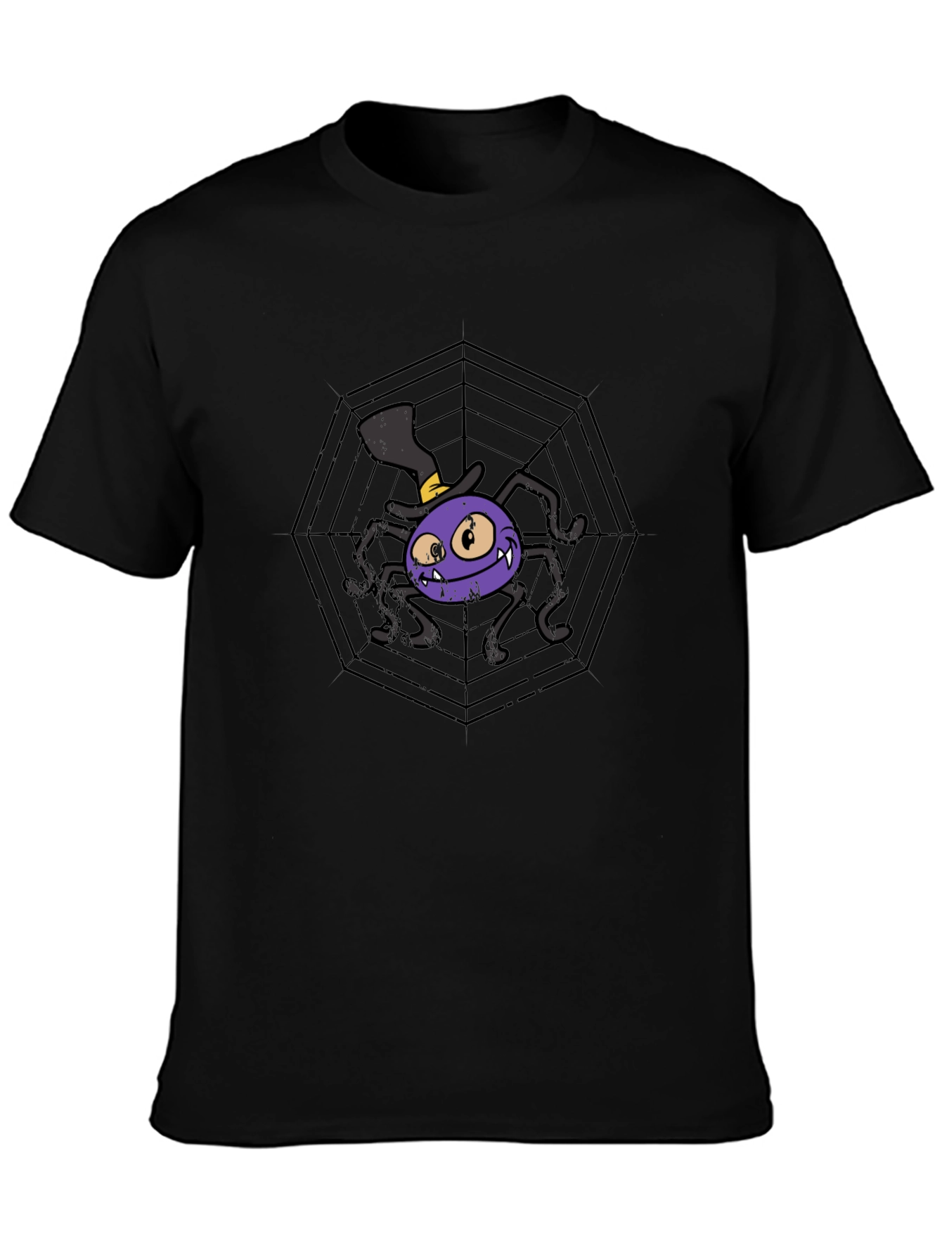 Spooky Spider Web Graphic Tee - Halloween Ready!