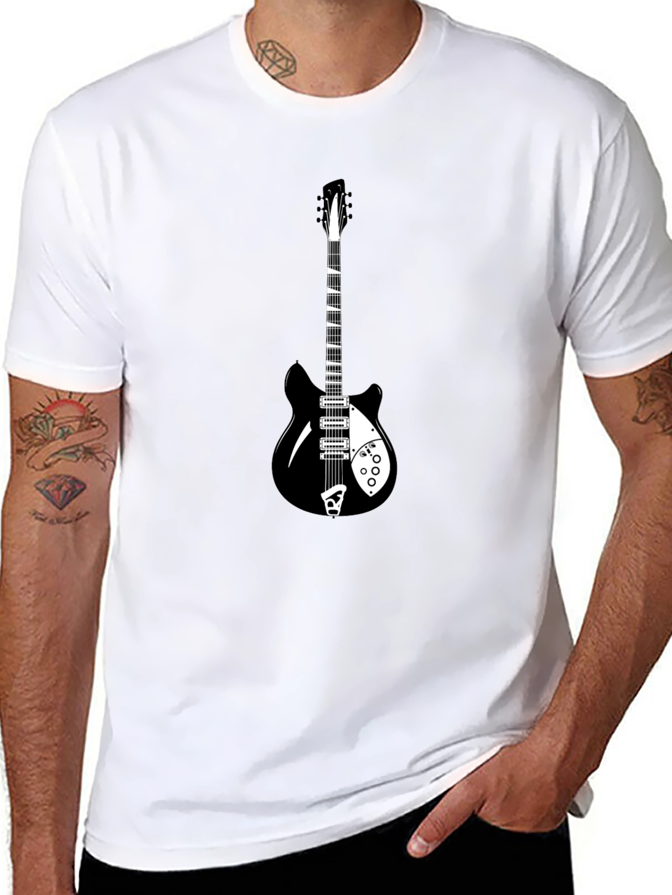 Guitar Graphic Tee - Classic Rock Style