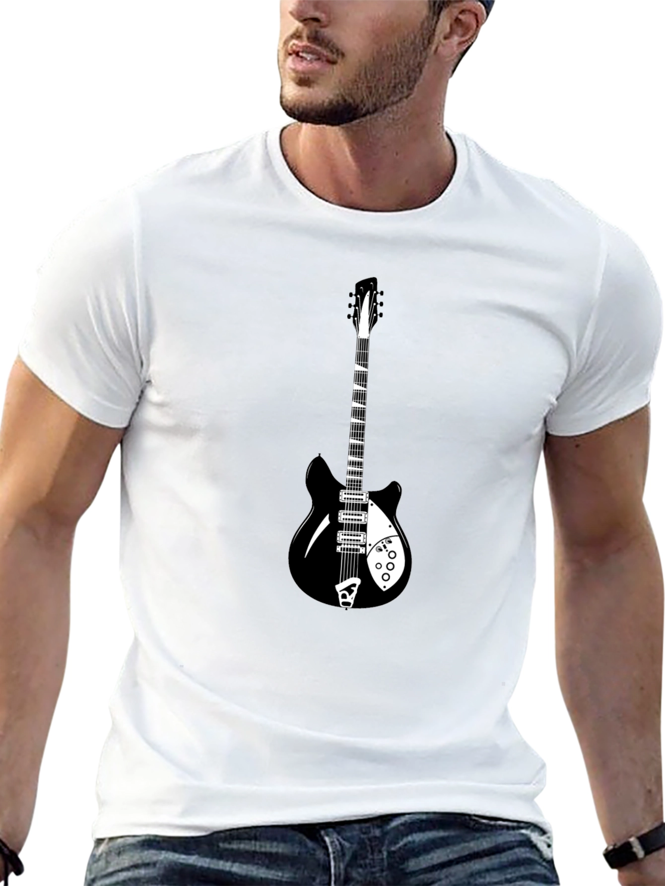 Guitar Graphic Tee - Classic Rock Style
