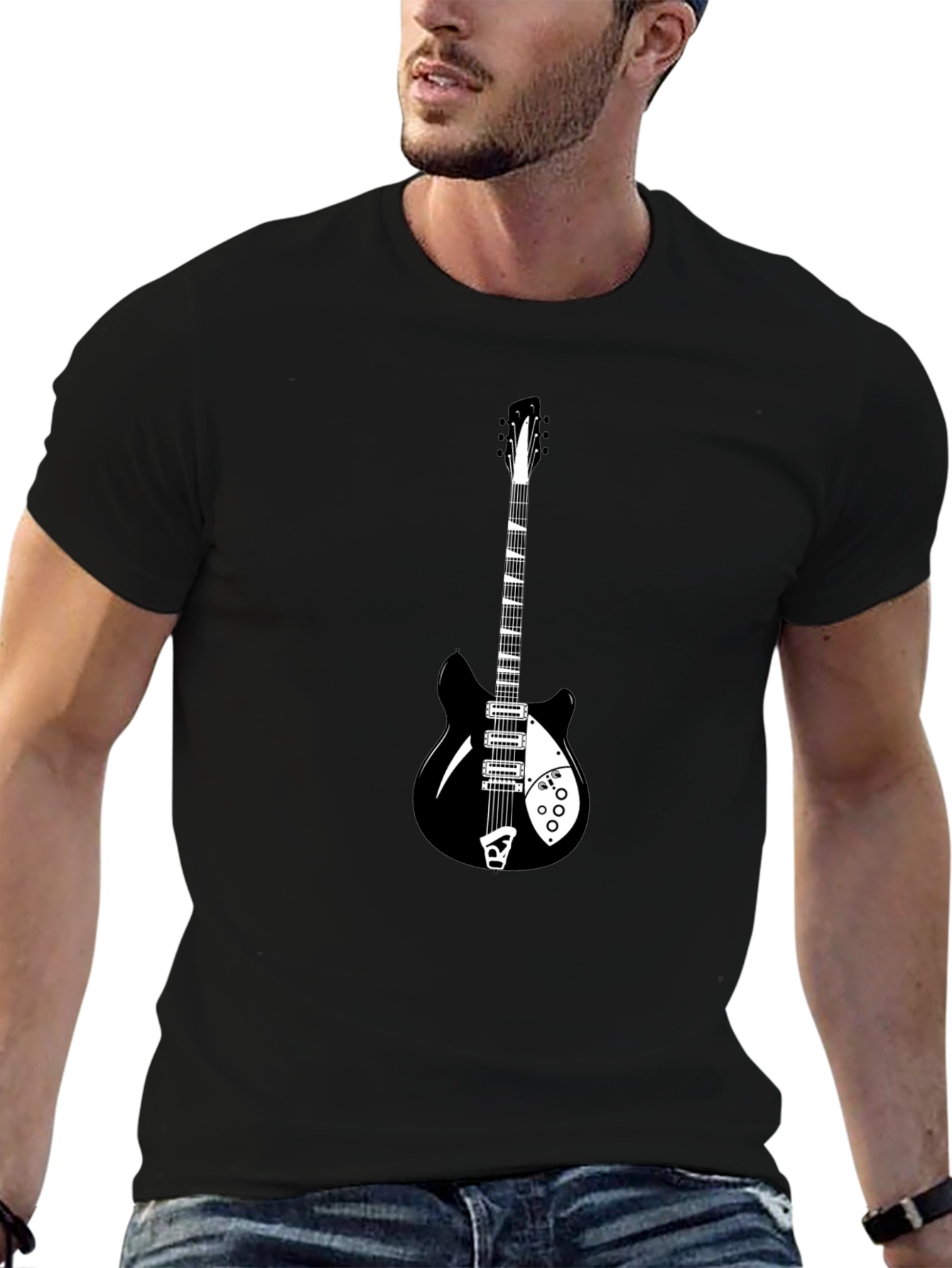 Guitar Graphic Tee - Classic Rock Style