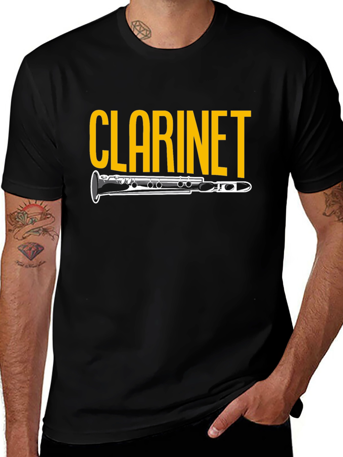 Clarinet Graphic T-Shirt - Music Lover Tee