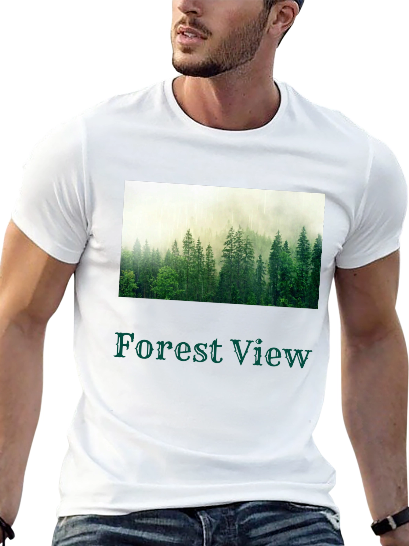 Forest View T-Shirt - Nature Inspired Graphic Tee