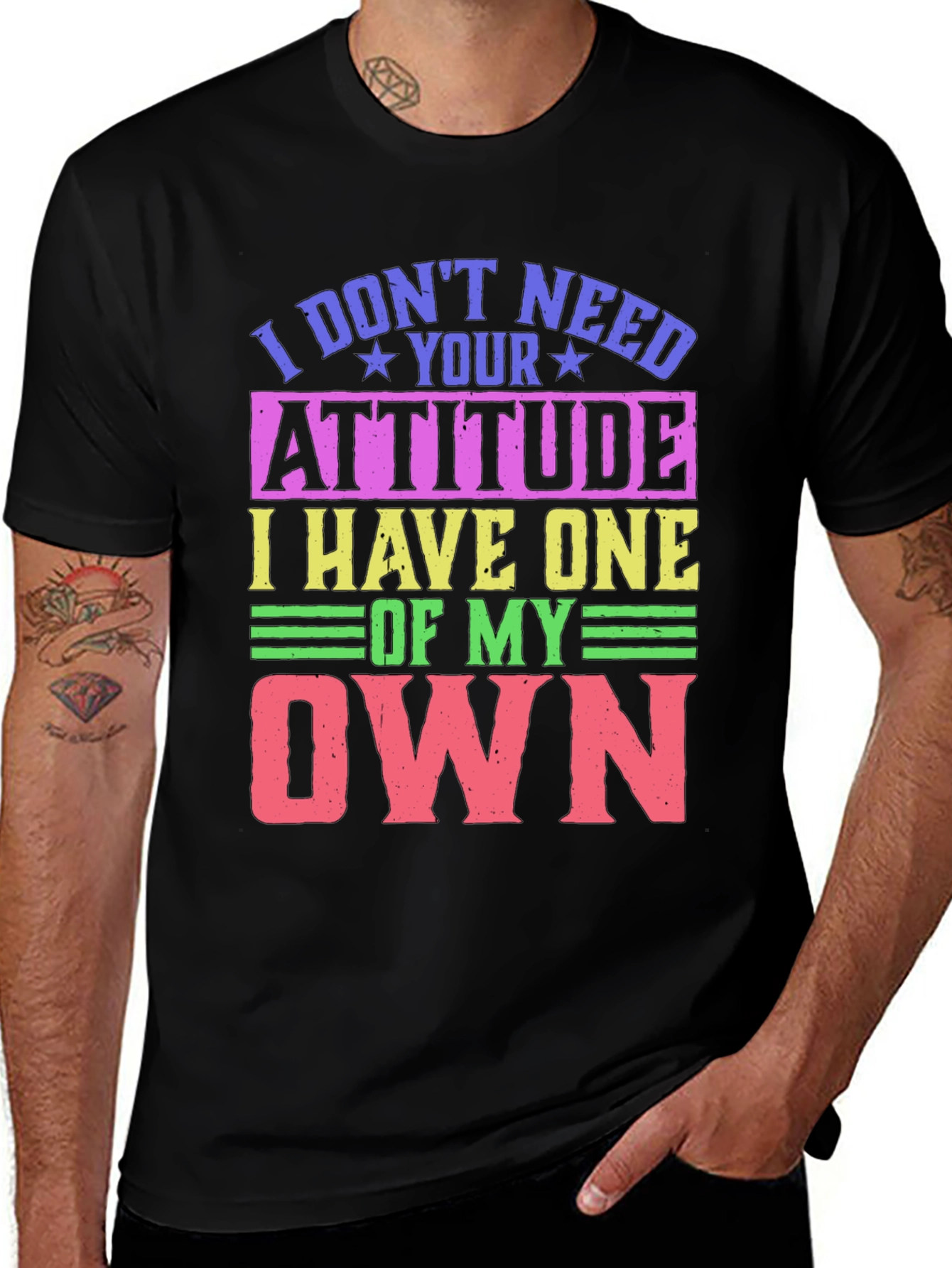 Humorous Attitude Graphic T-Shirt