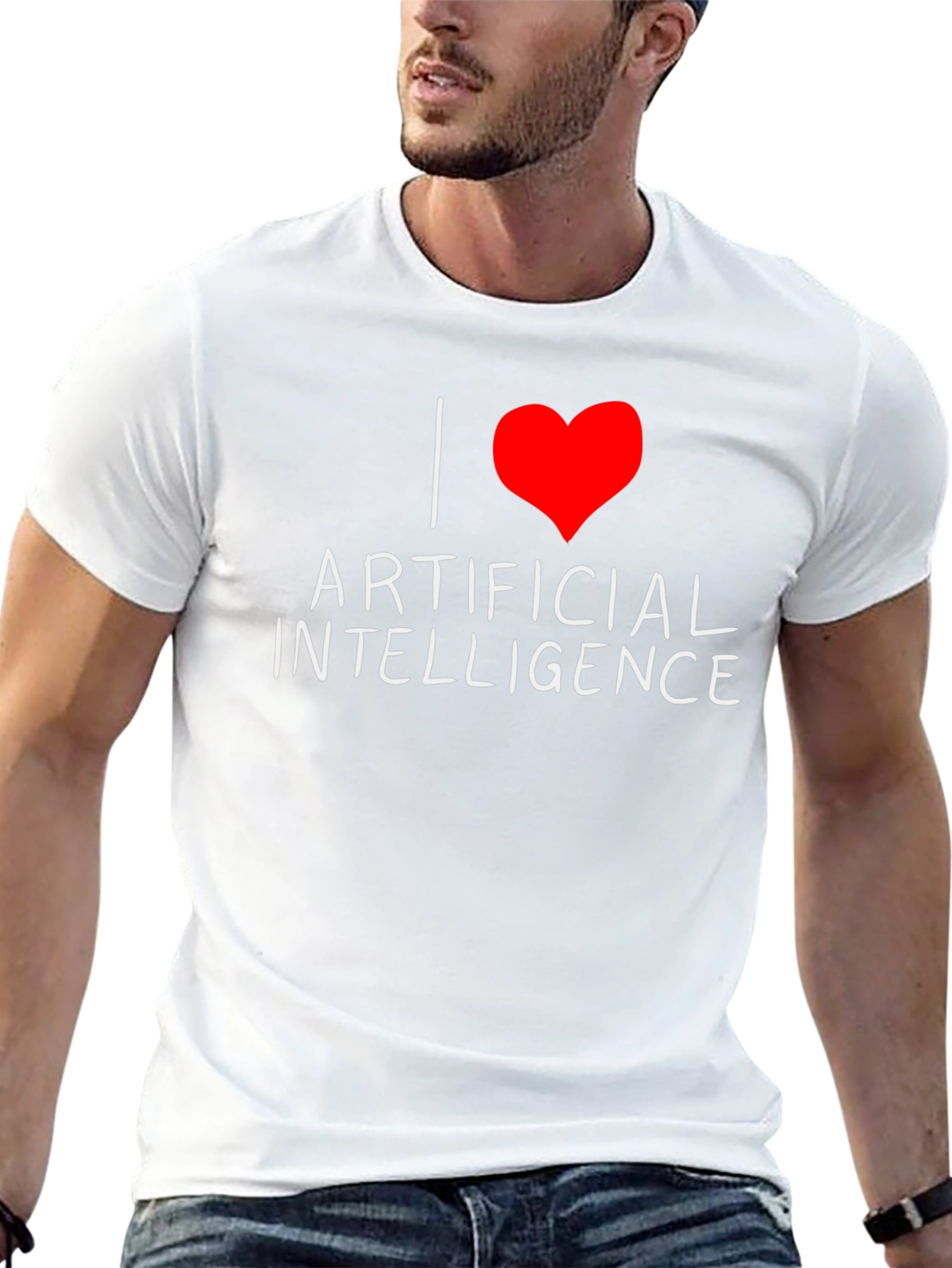 I Heart Artificial Intelligence Black T-Shirt