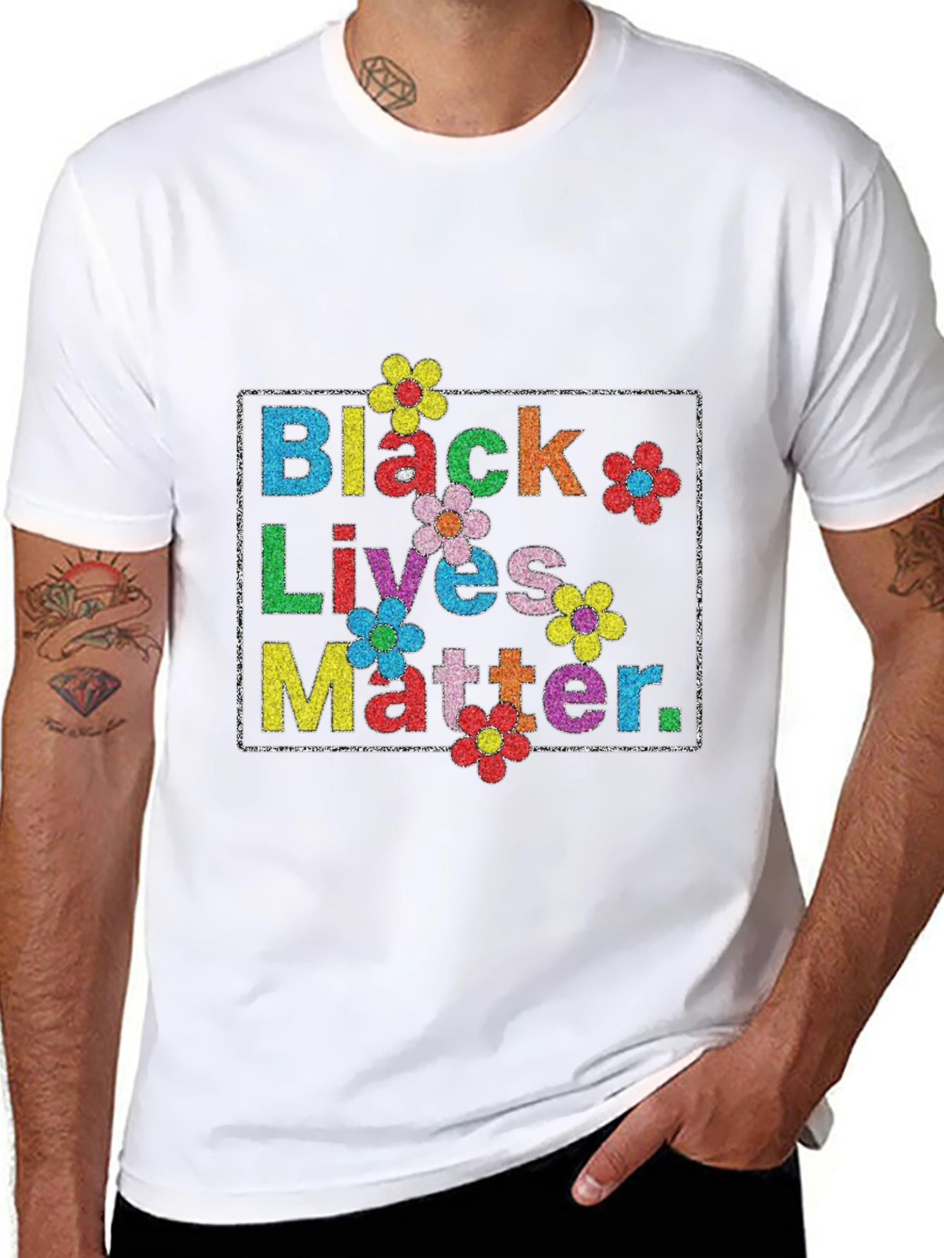 Black Lives Matter Floral T-Shirt