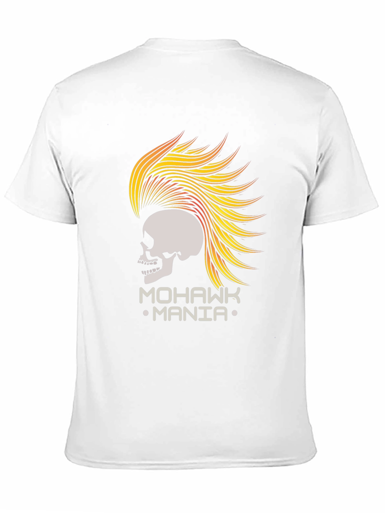 Mohawk Mania Skull Graphic Tee - Black T-Shirt