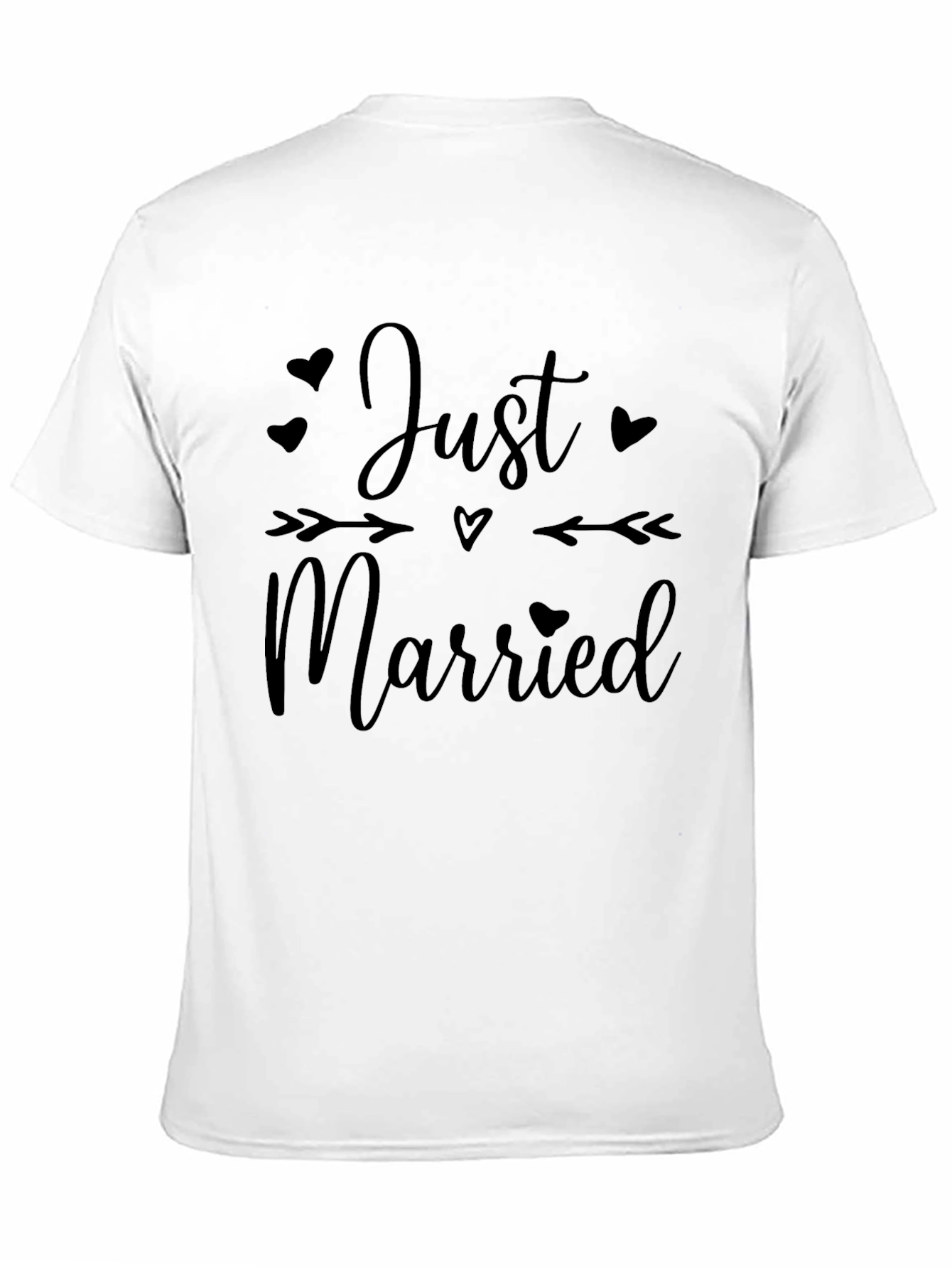 Just Married Graphic Tee - Wedding Celebration Apparel