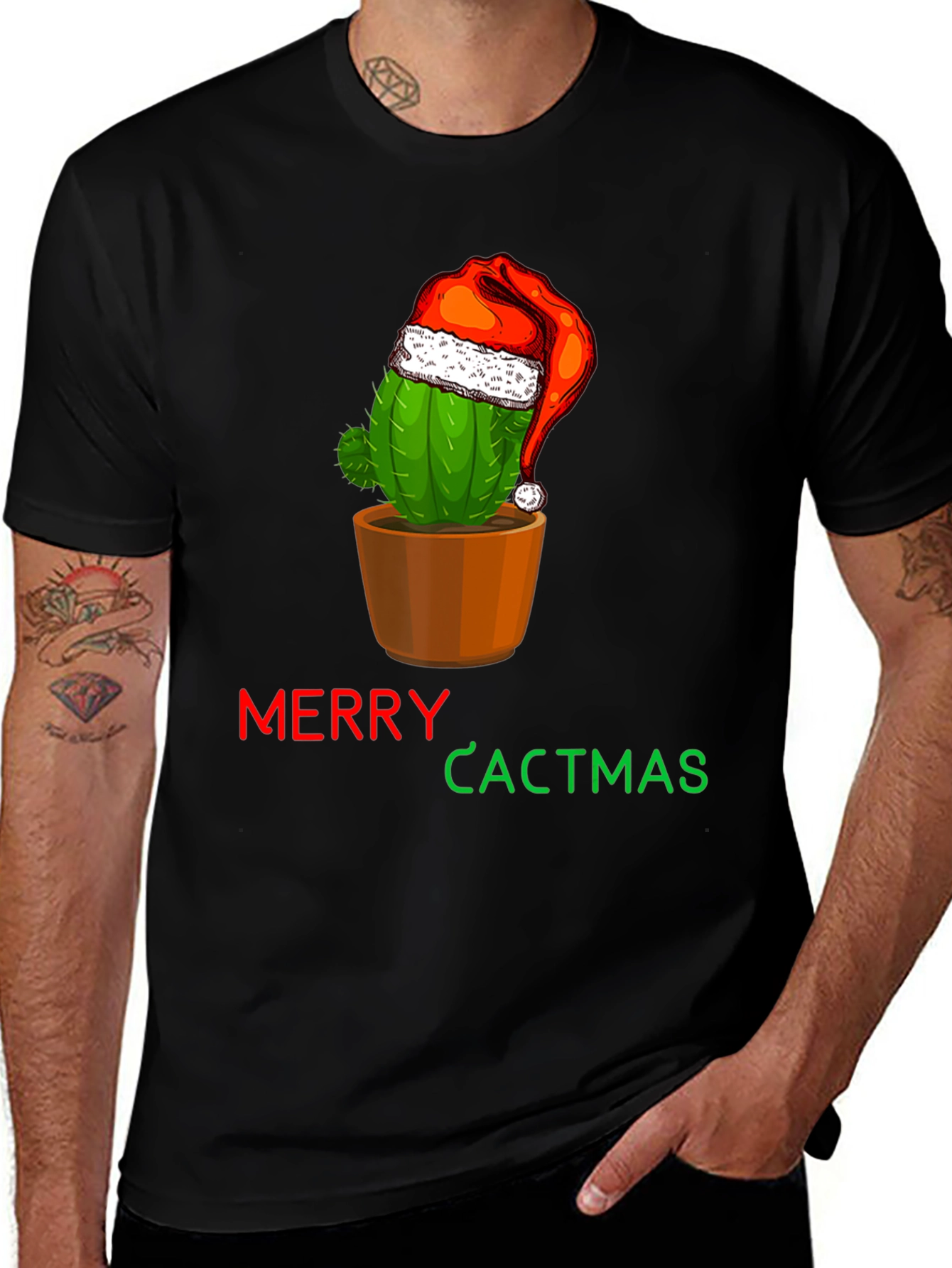 Merry Cactmas T-Shirt - Holiday Cactus Tee