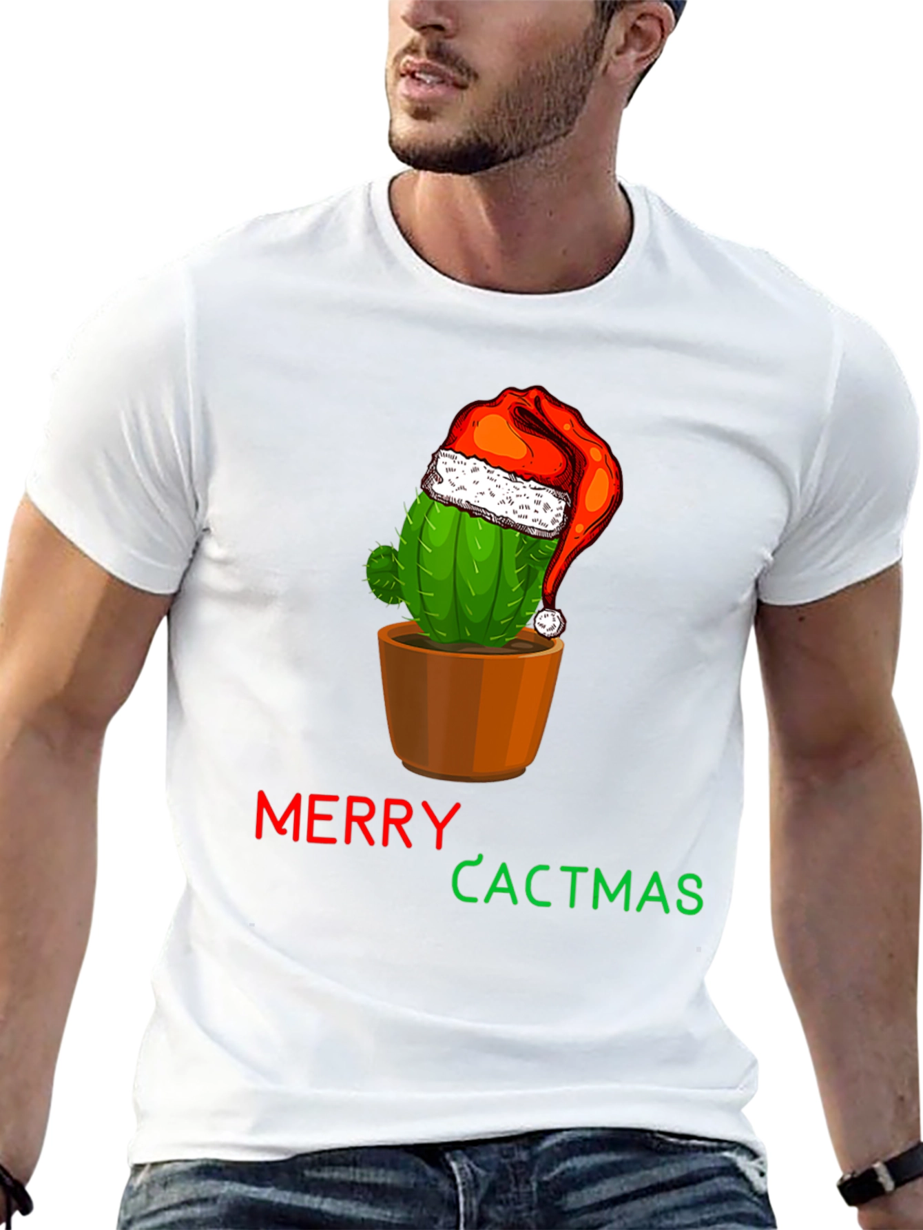 Merry Cactmas T-Shirt - Holiday Cactus Tee