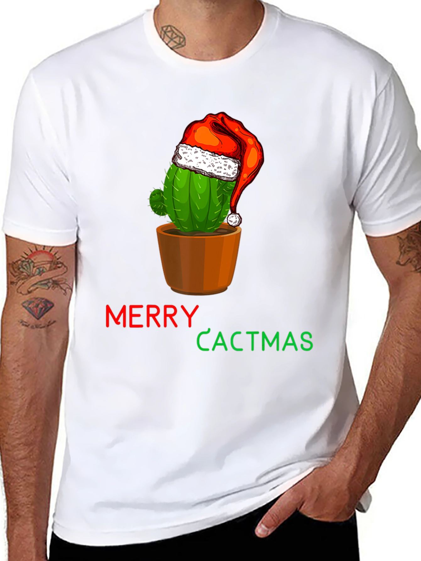 Merry Cactmas T-Shirt - Holiday Cactus Tee