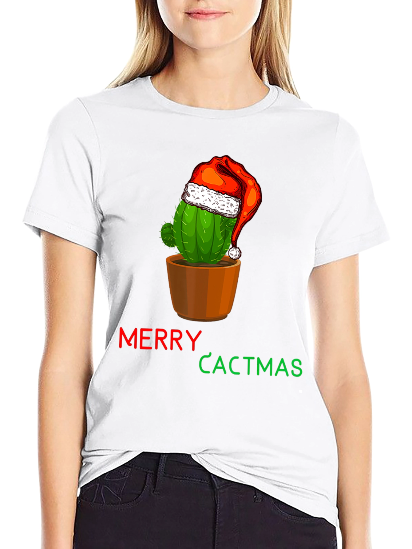 Merry Cactmas T-Shirt - Holiday Cactus Tee