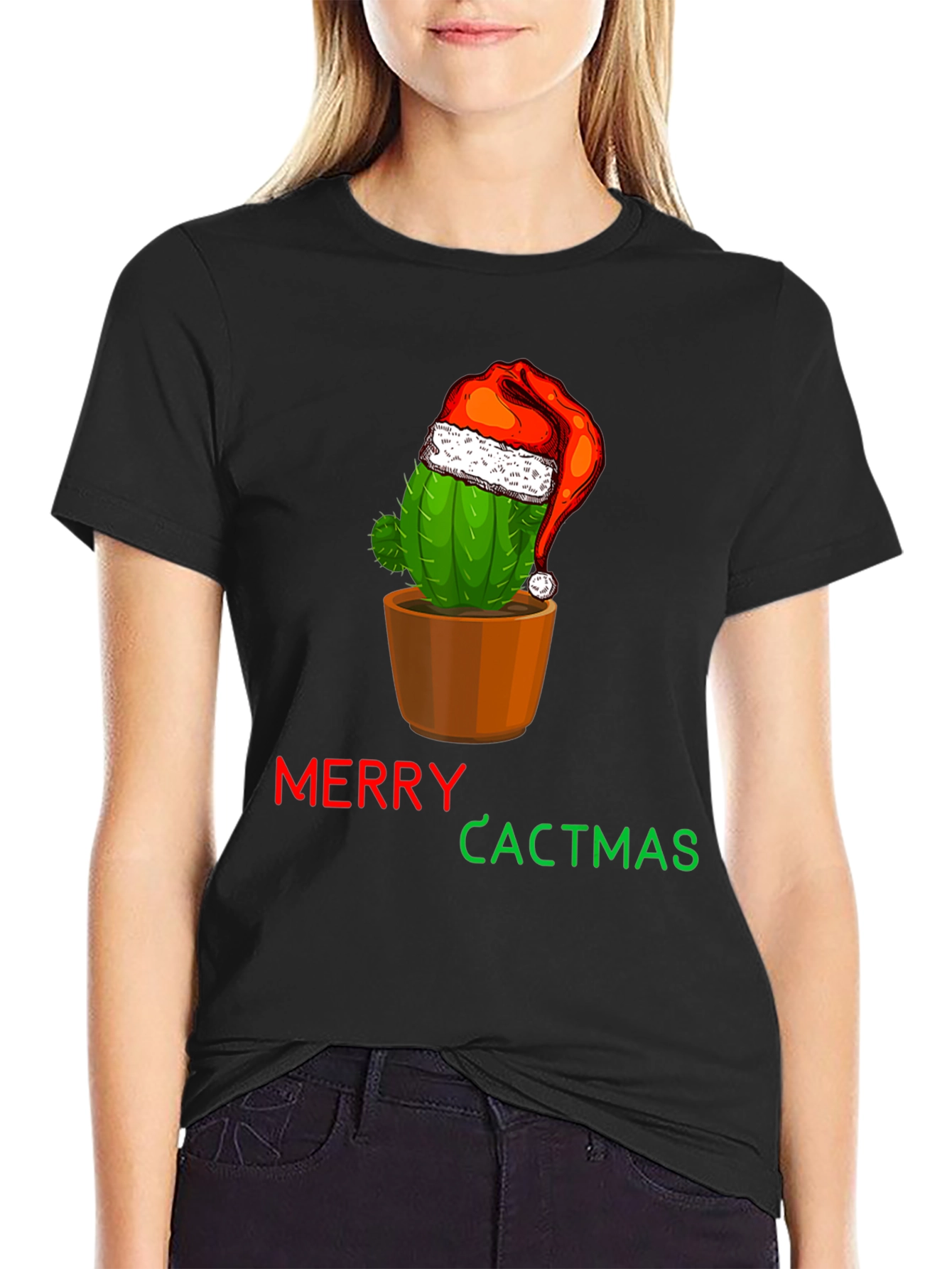 Merry Cactmas T-Shirt - Holiday Cactus Tee