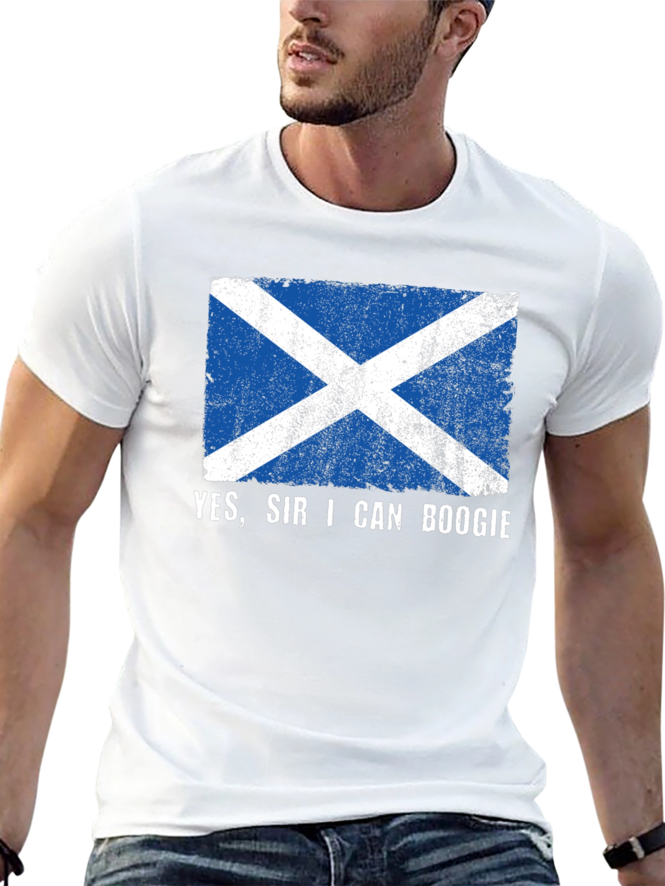 Yes Sir I Can Boogie Scotland Flag T-Shirt