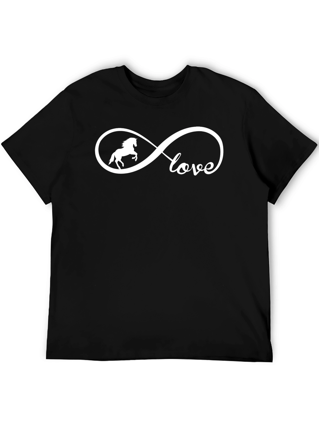 Horse Lover Infinity Tee - Unisex Black T-Shirt