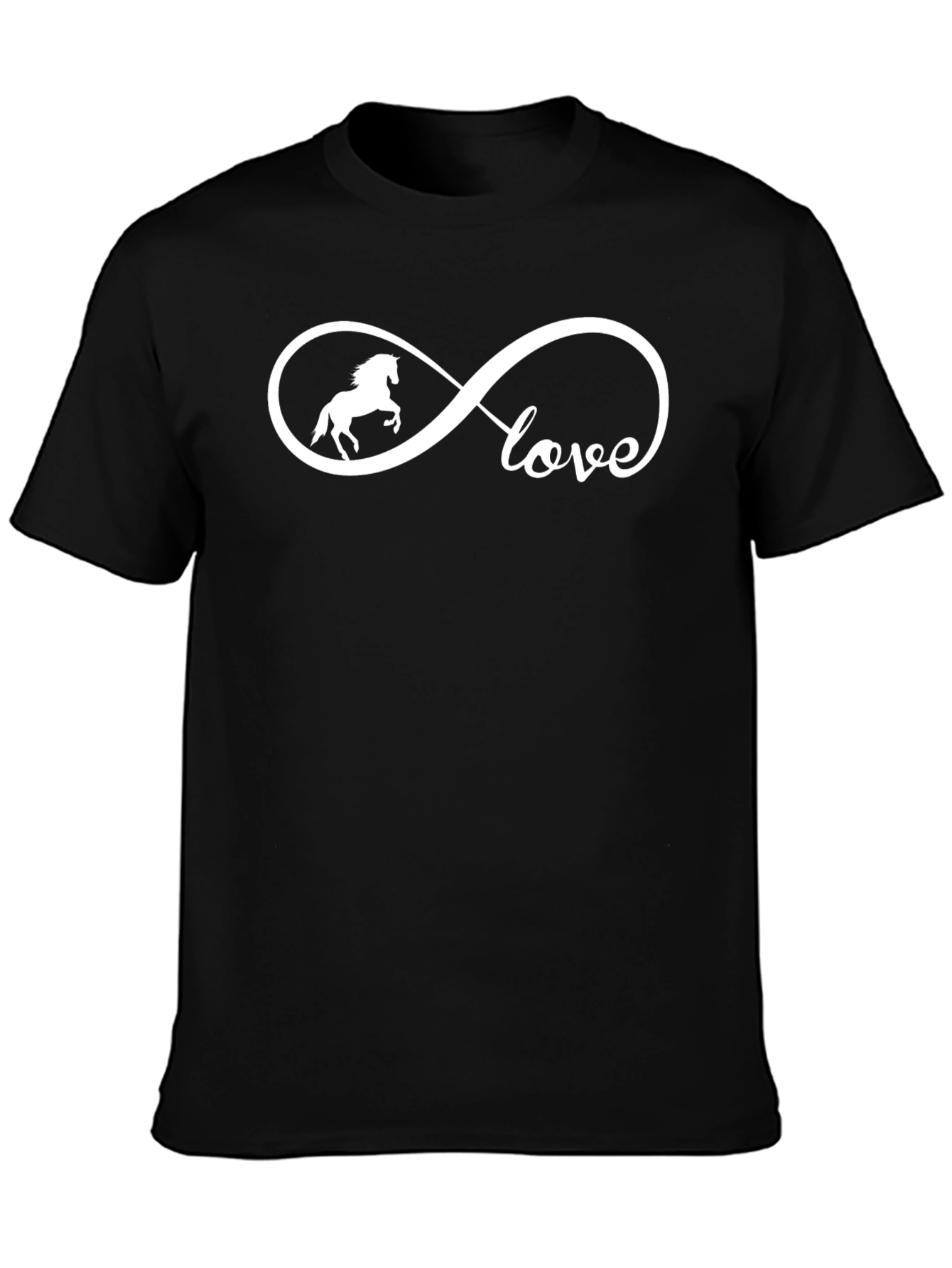 Horse Lover Infinity Tee - Unisex Black T-Shirt