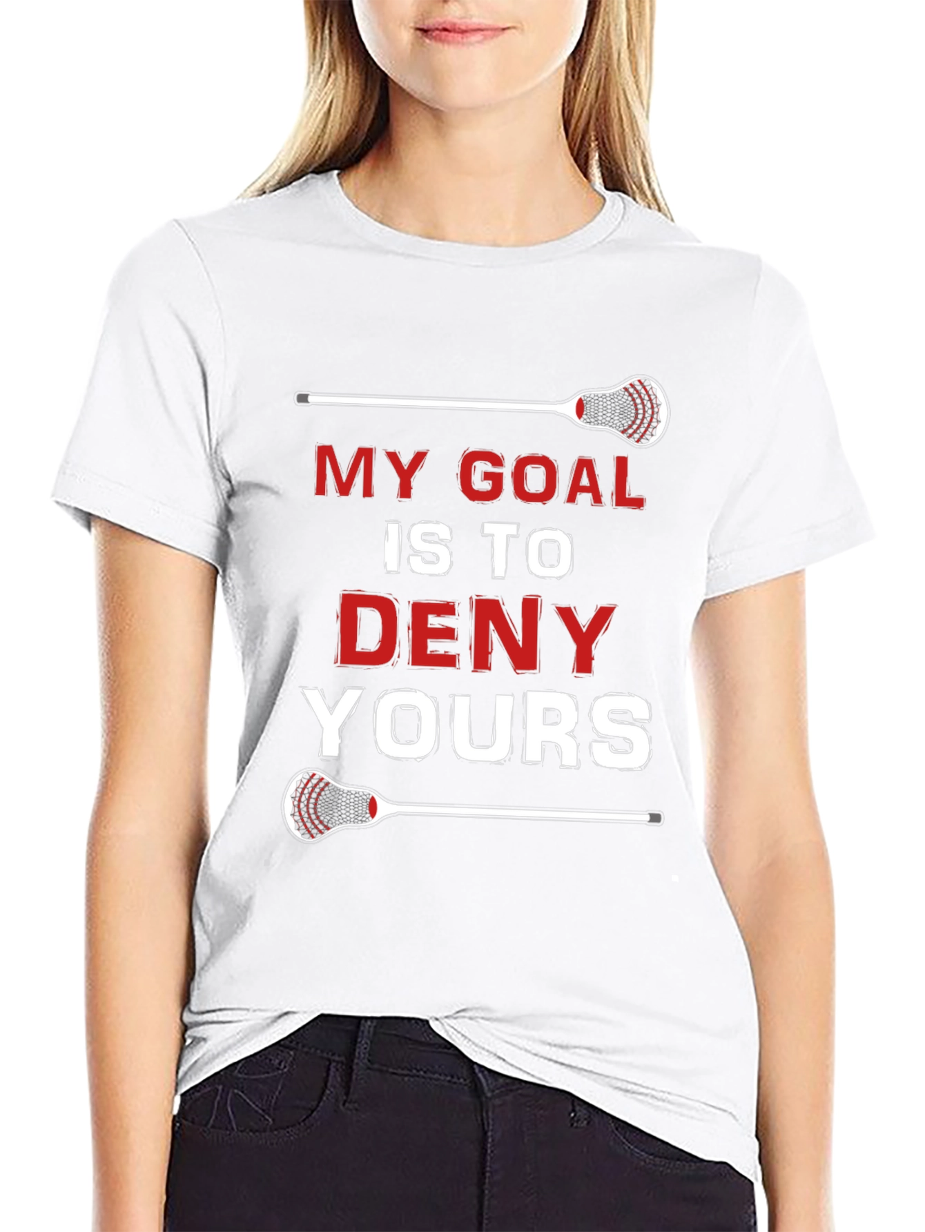 Lacrosse Goal T-Shirt - Deny Yours!