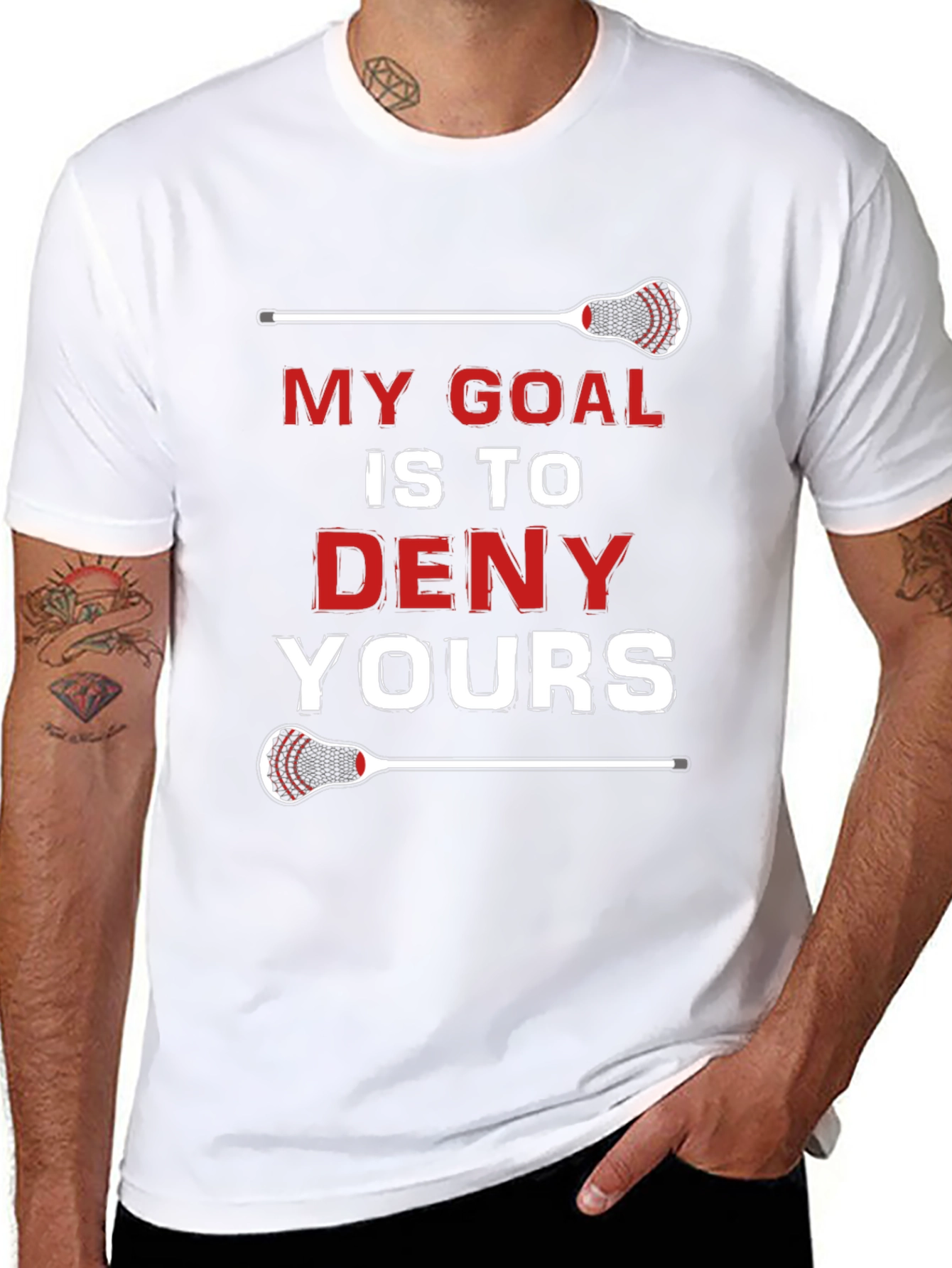 Lacrosse Goal T-Shirt - Deny Yours!