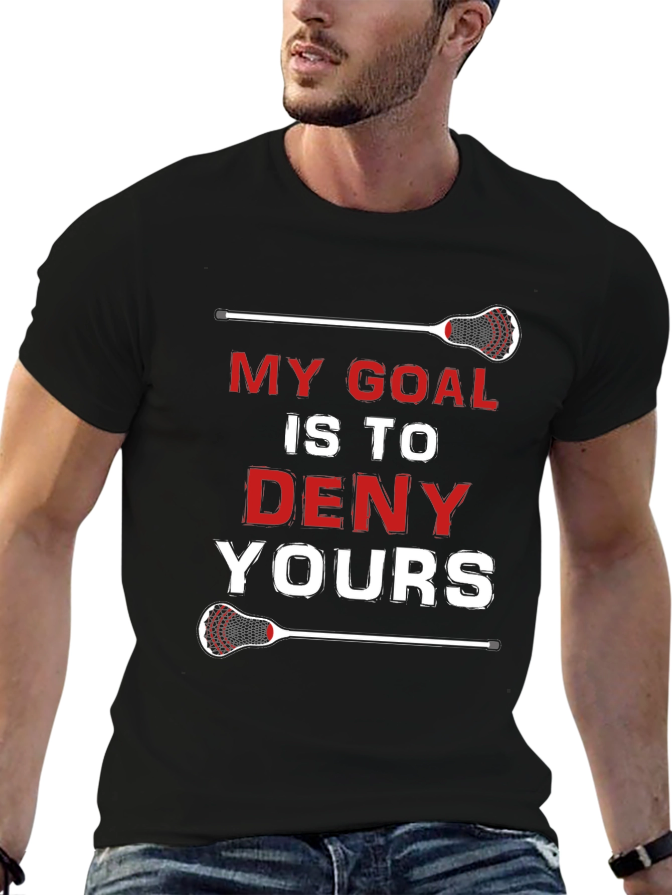 Lacrosse Goal T-Shirt - Deny Yours!