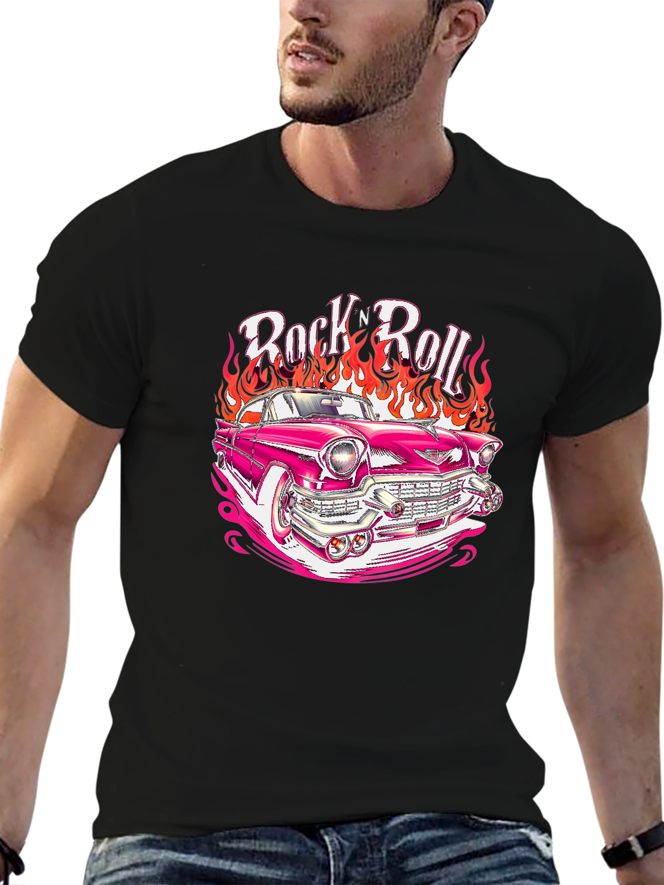 Rock n Roll Hot Rod T-Shirt - Retro Style!
